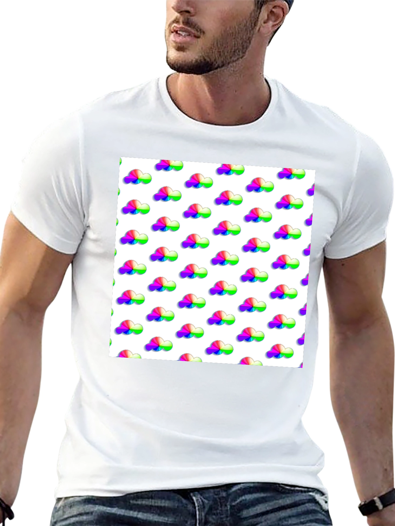 Colorful Cloud Pattern T-Shirt