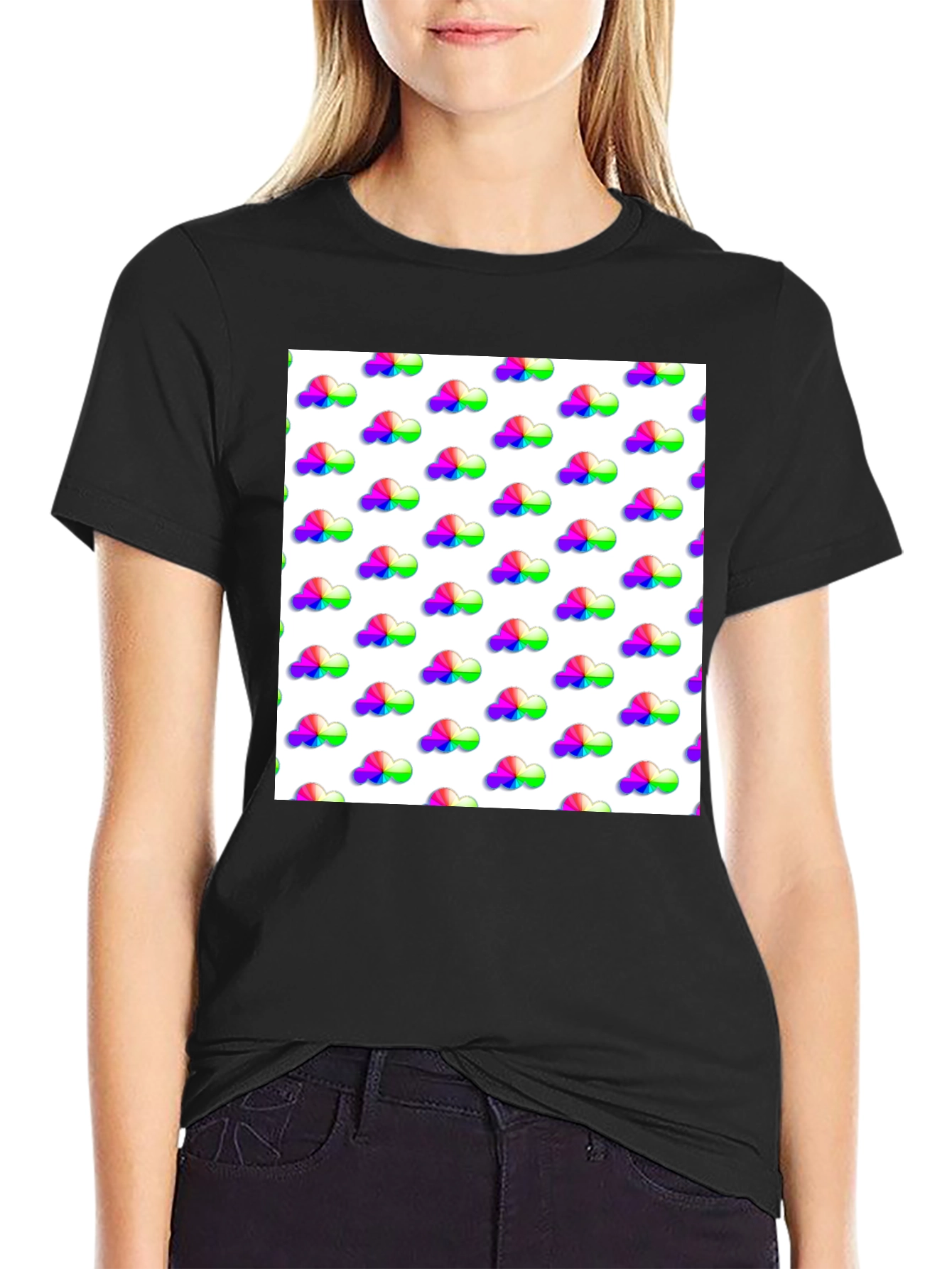 Colorful Cloud Pattern T-Shirt