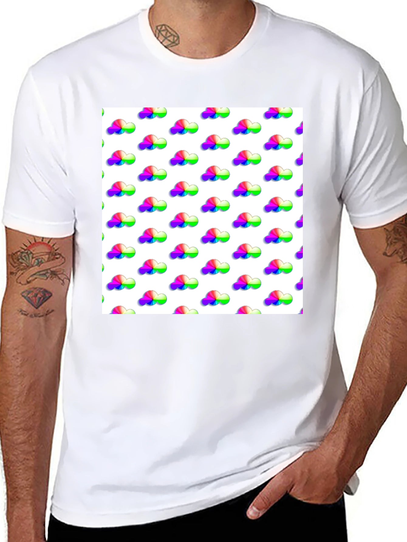Colorful Cloud Pattern T-Shirt
