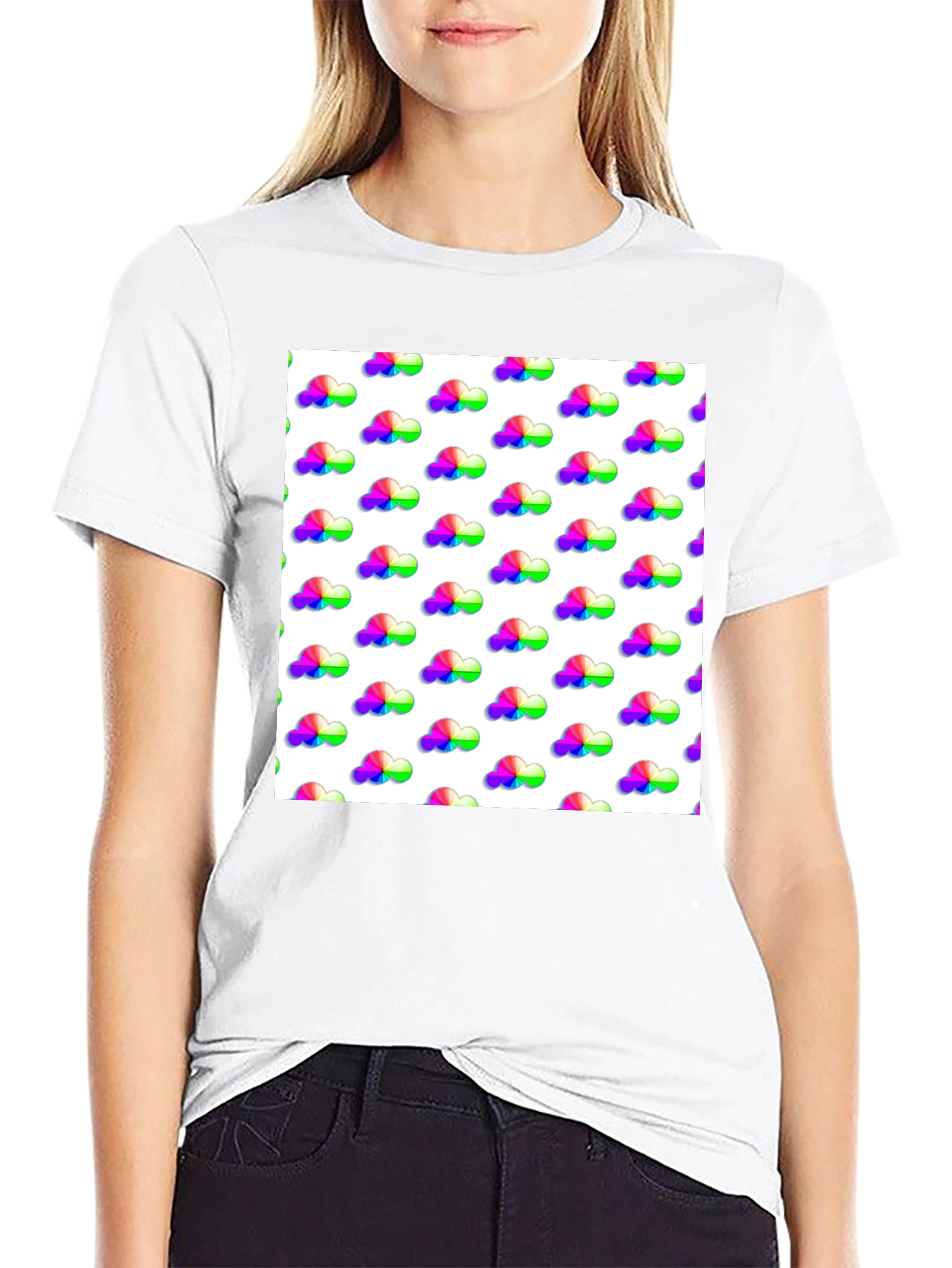 Colorful Cloud Pattern T-Shirt