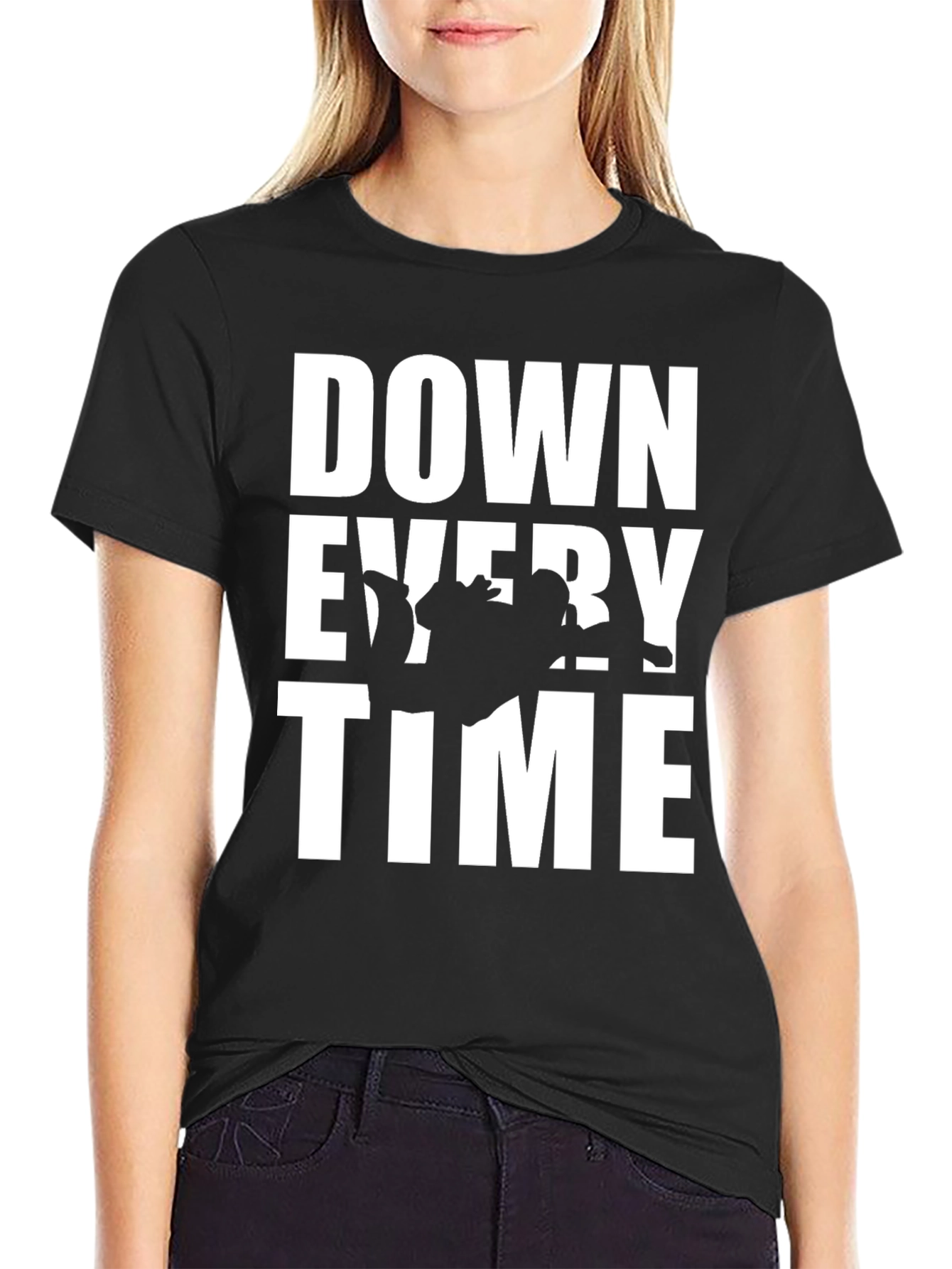 Down Every Time Black Graphic Tee