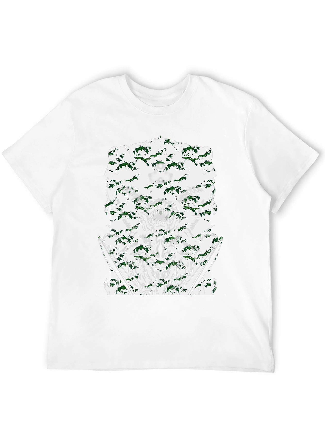 Wolf Graphic Print Crew Neck T-Shirt