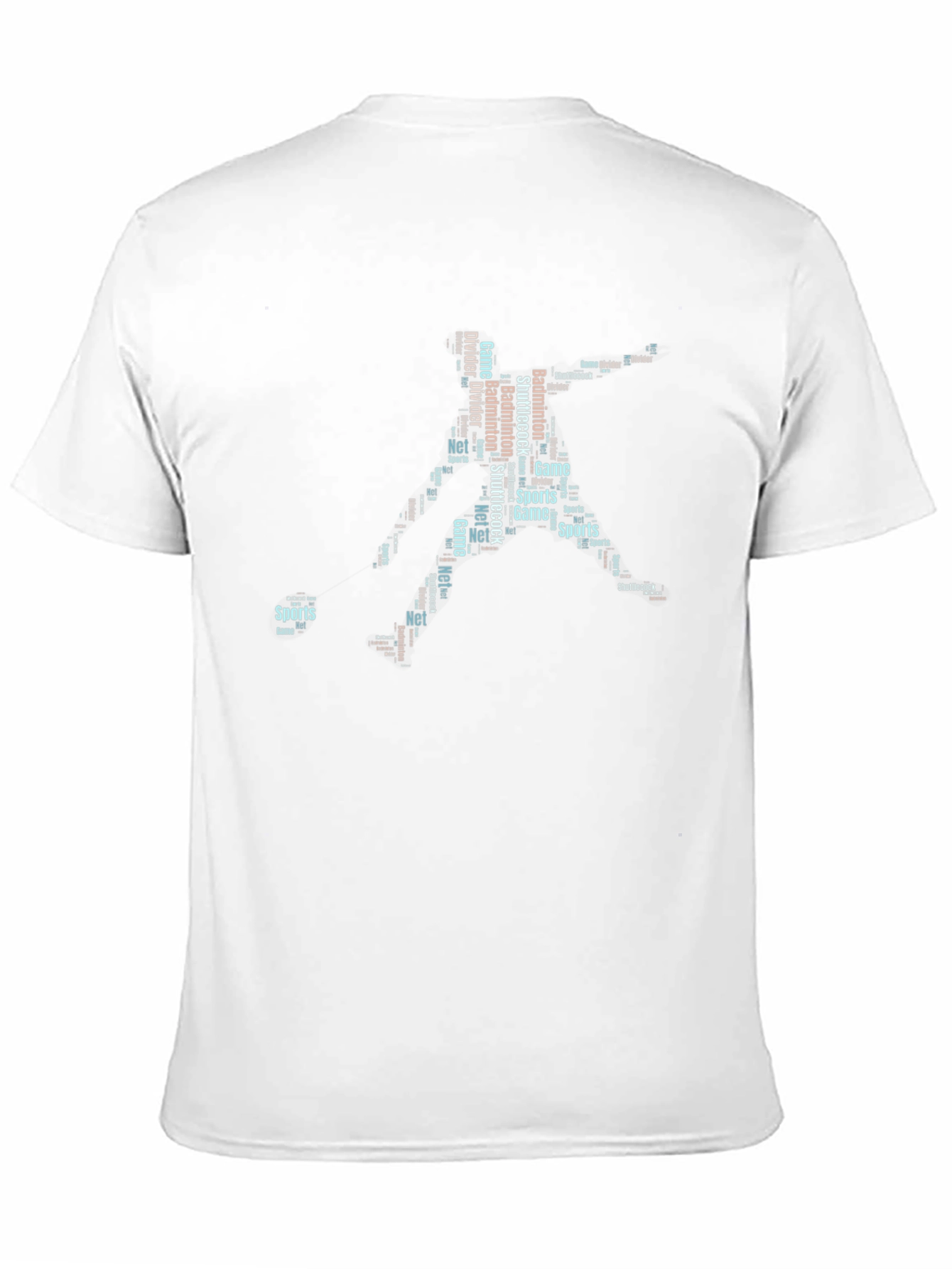 Badminton Player Word Art Graphic Tee