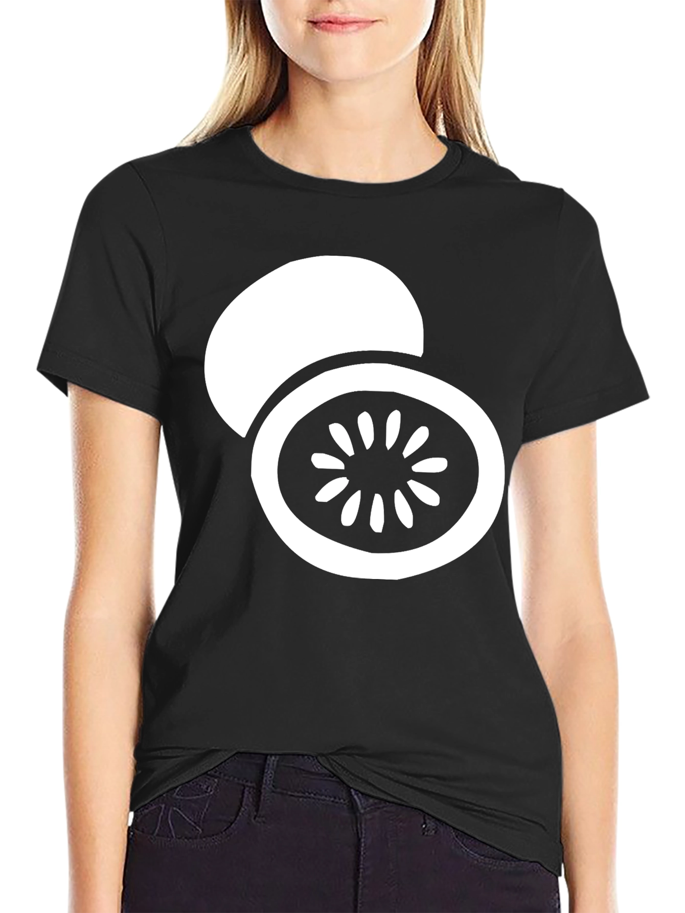 Kiwi Graphic Tee - Black Cotton Casual Shirt