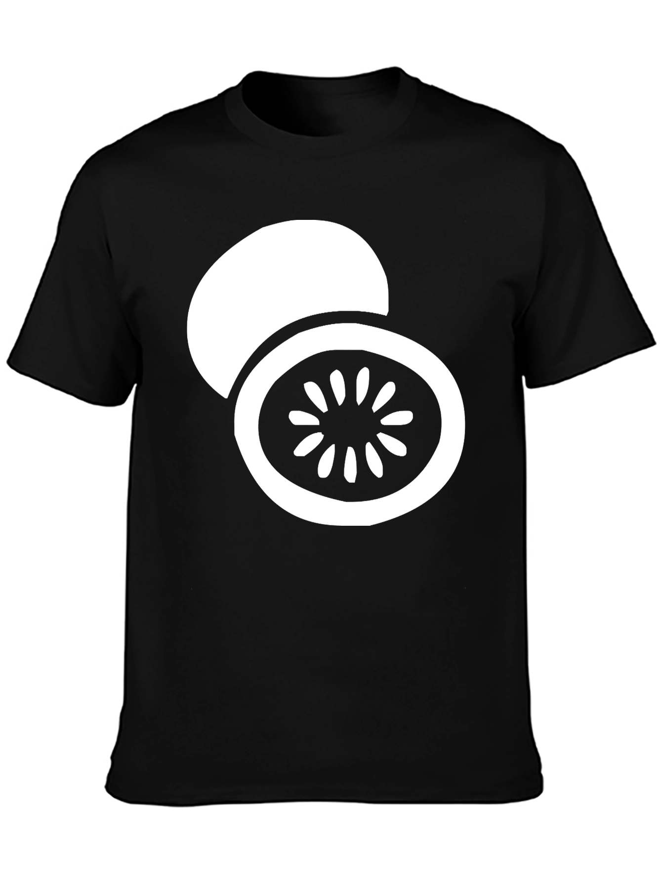 Kiwi Graphic Tee - Black Cotton Casual Shirt