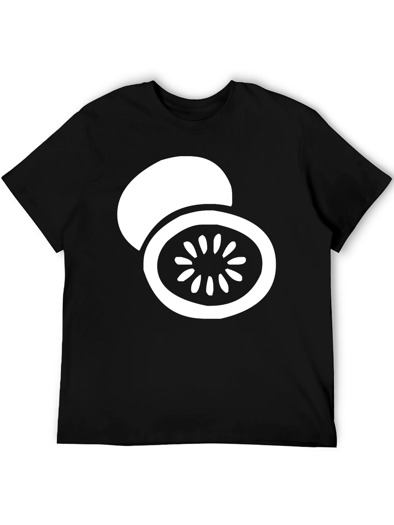 Kiwi Graphic Tee - Black Cotton Casual Shirt