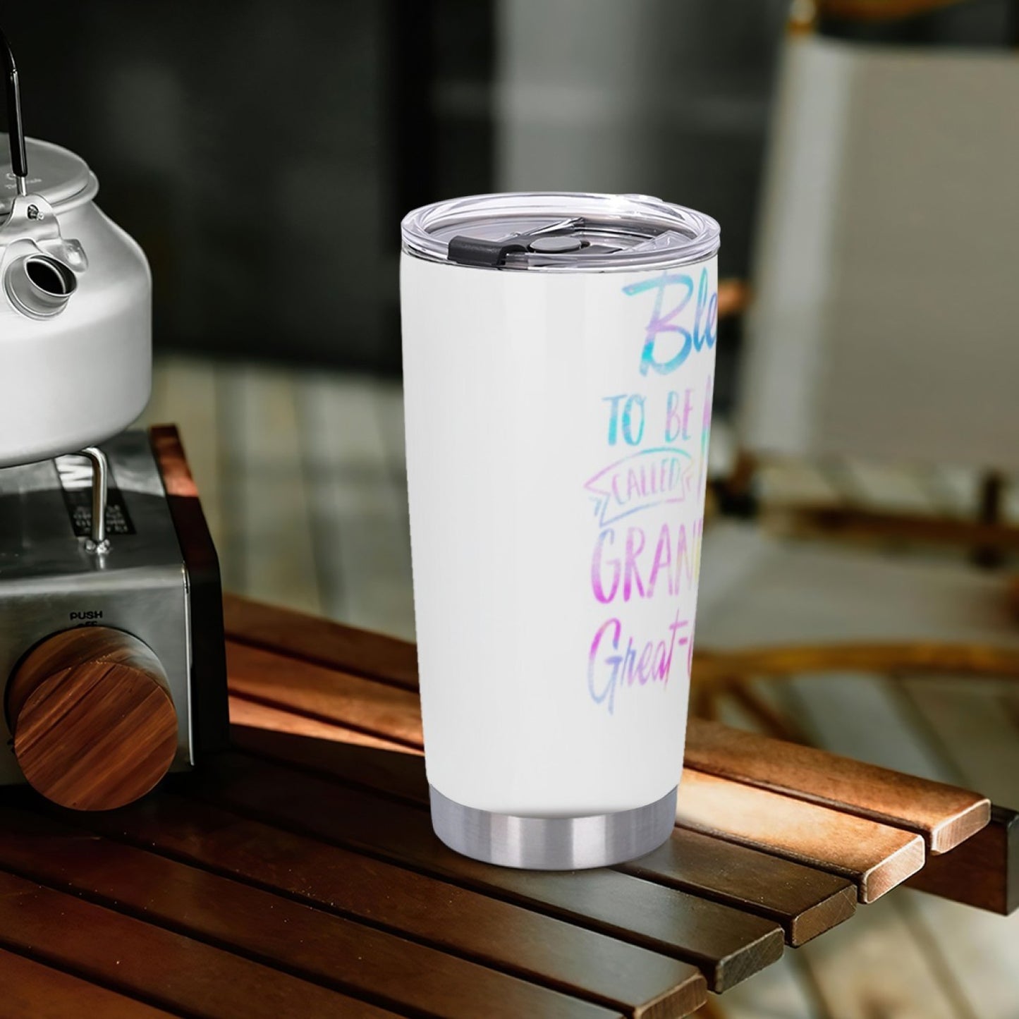 Picnic-Friendly Insulated Graphic Tumbler - Stainless Steel Reusable Cup