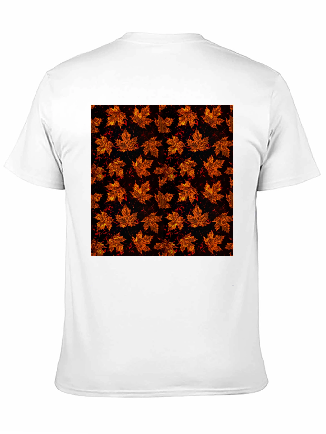 Autumn Leaf Print Black T-Shirt
