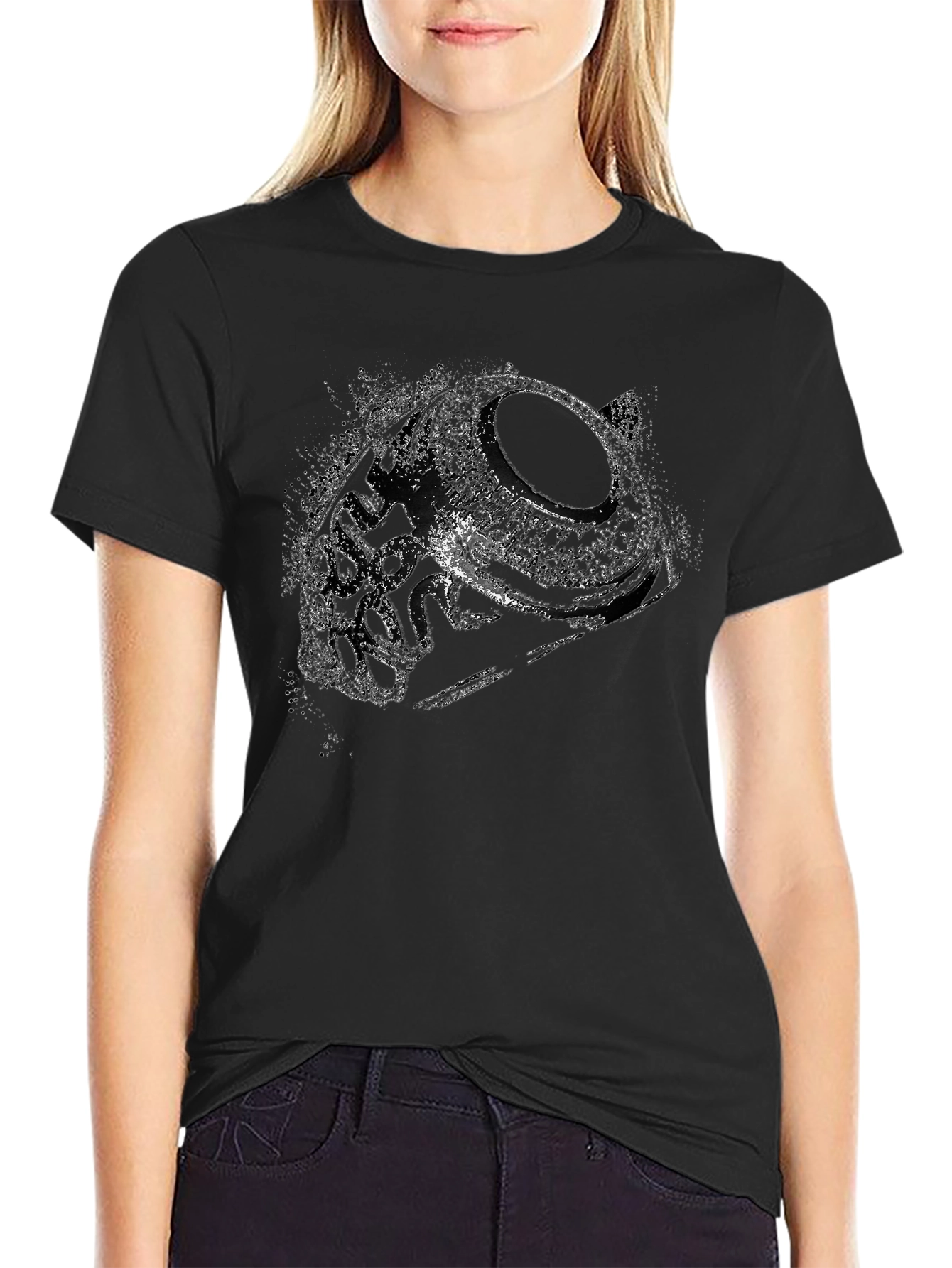 Abstract Black T-Shirt