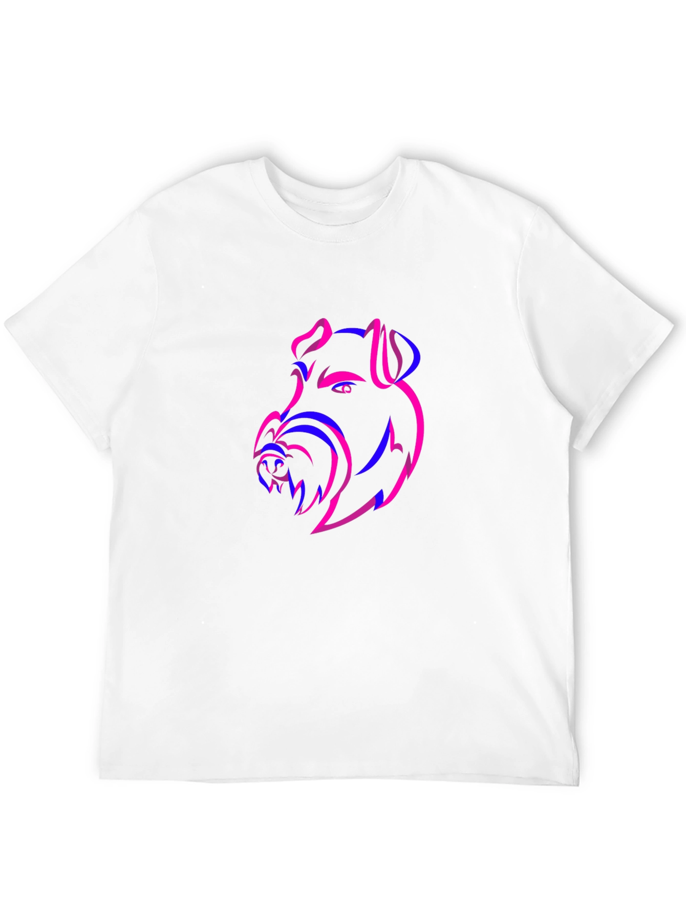 Dog Head Outline Graphic Tee