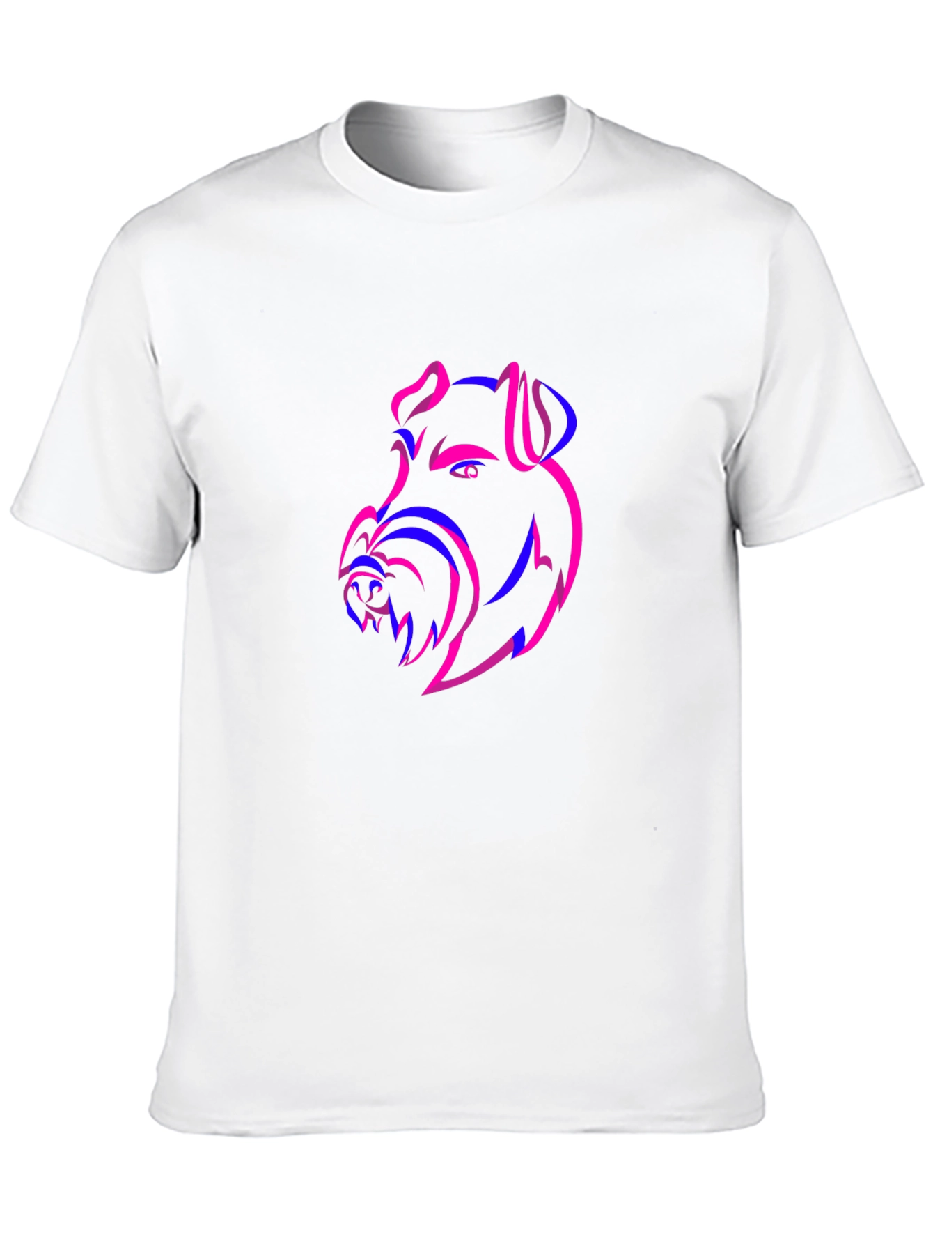 Dog Head Outline Graphic Tee