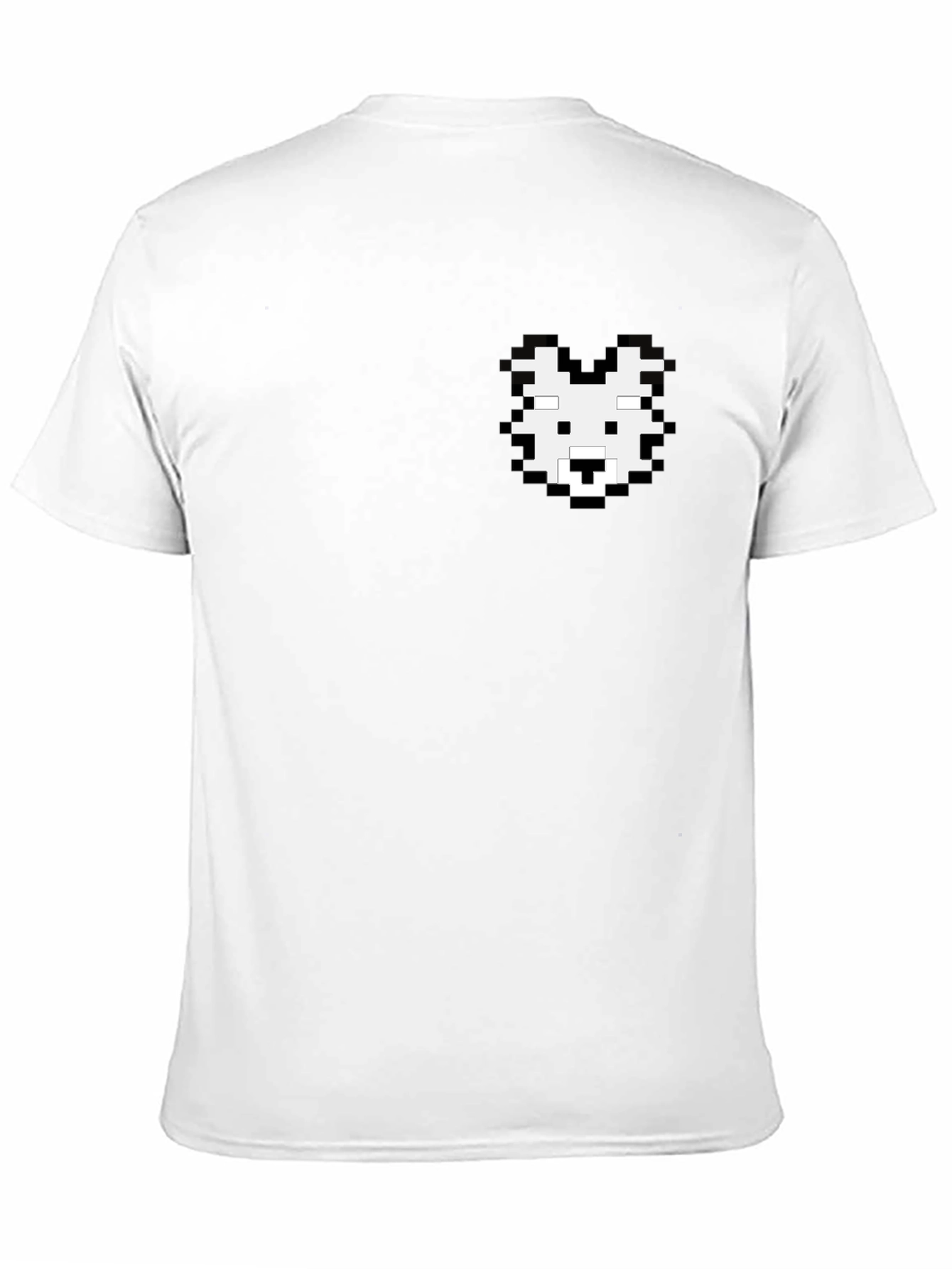 Pixel Art Dog T-Shirt - Black Cotton Tee