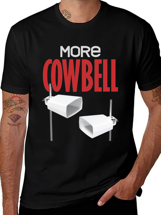 More Cowbell Black Graphic T-Shirt