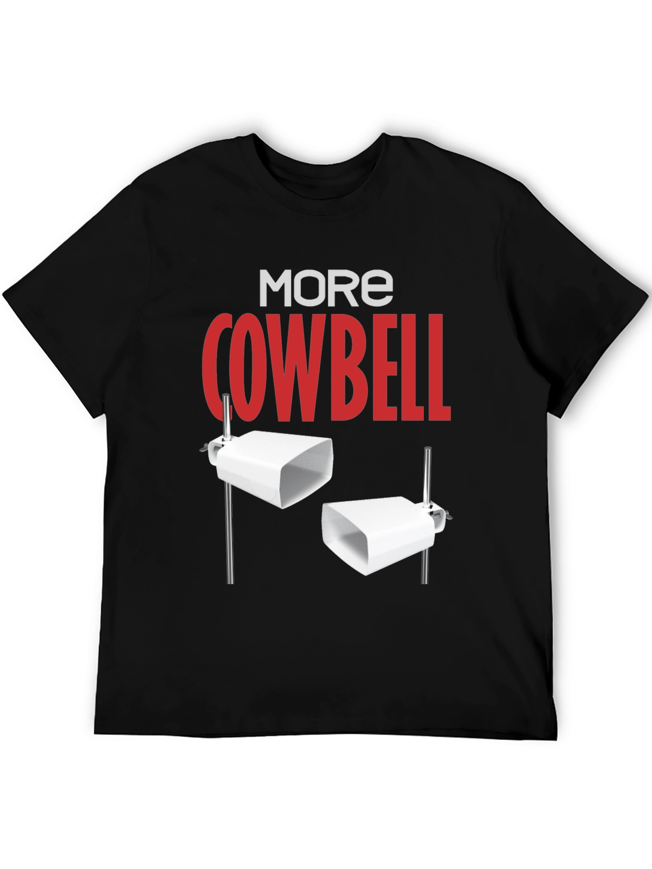 More Cowbell Black Graphic T-Shirt