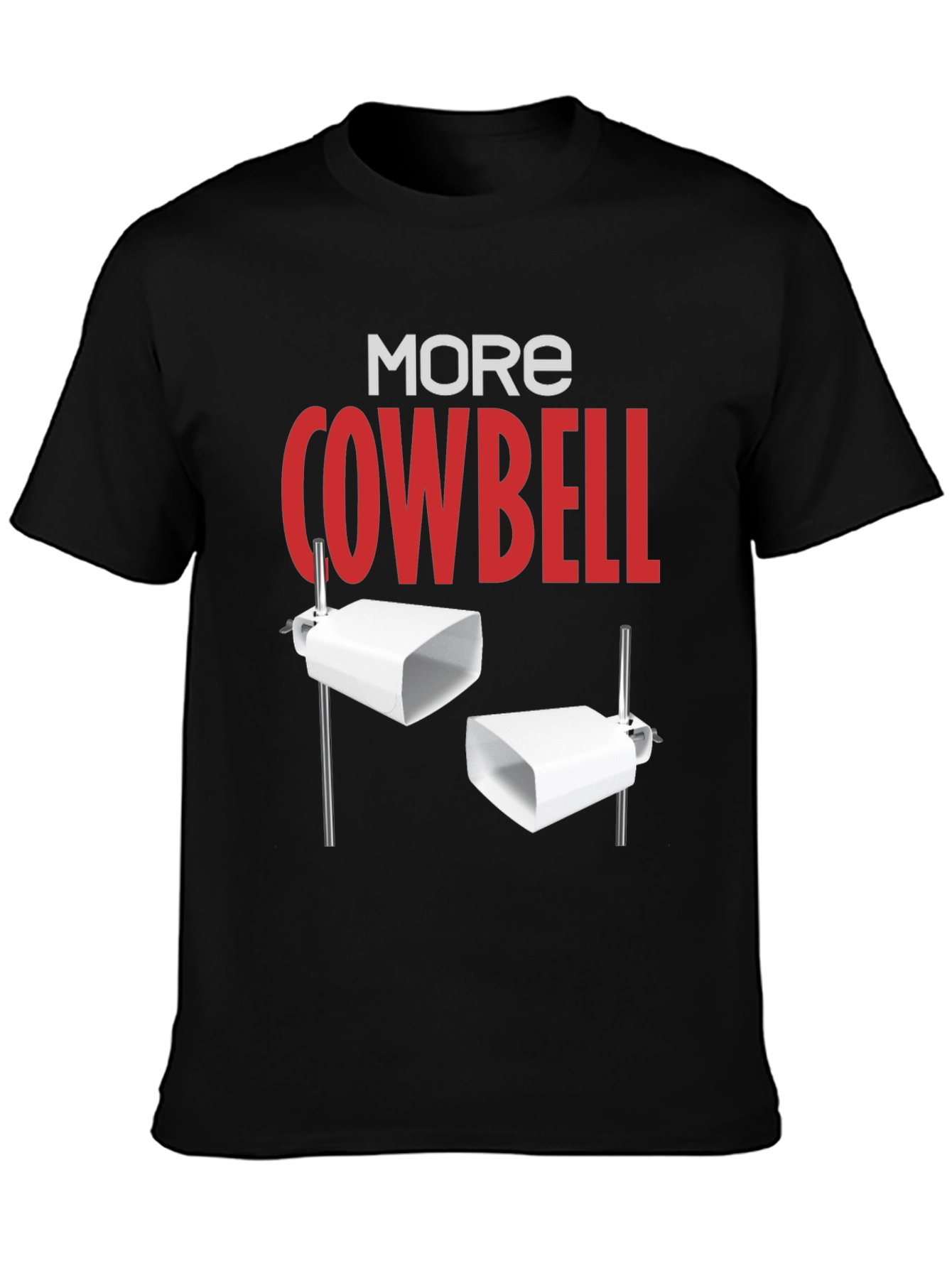 More Cowbell Black Graphic T-Shirt