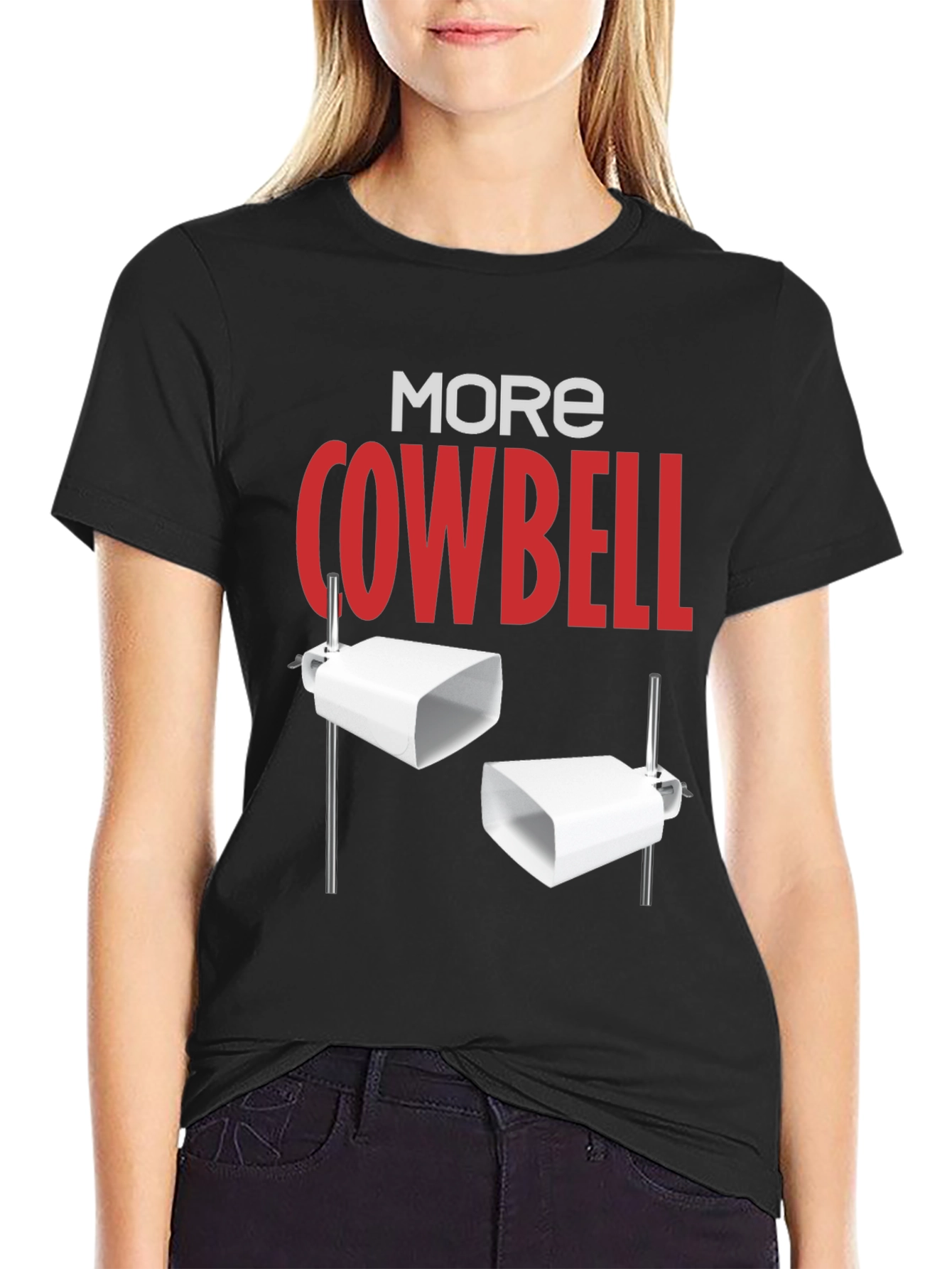 More Cowbell Black Graphic T-Shirt