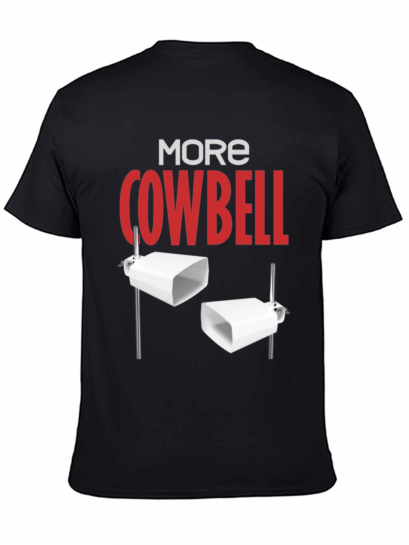 More Cowbell Black Graphic T-Shirt
