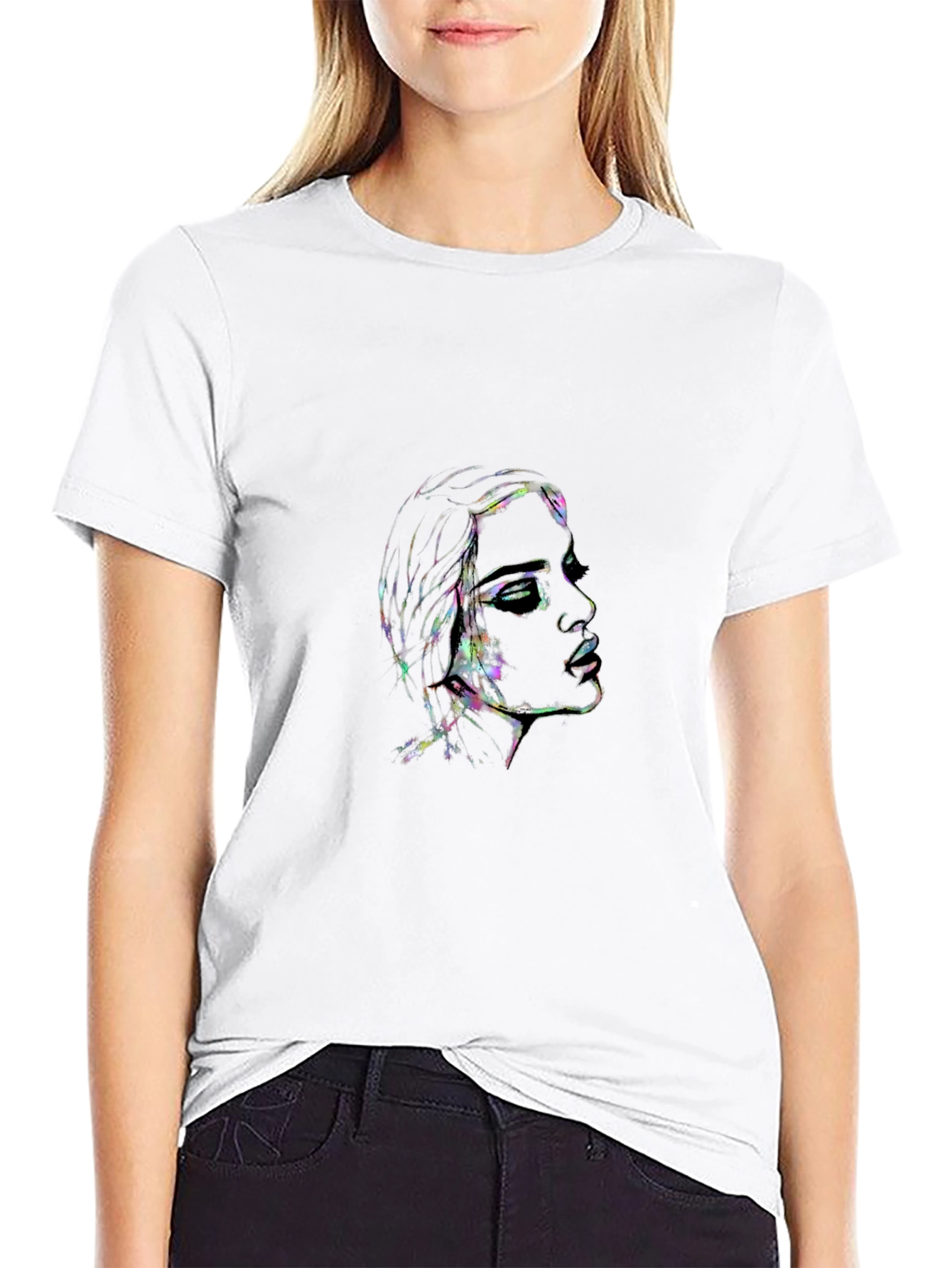 Prismatic Woman Graphic Black T-Shirt