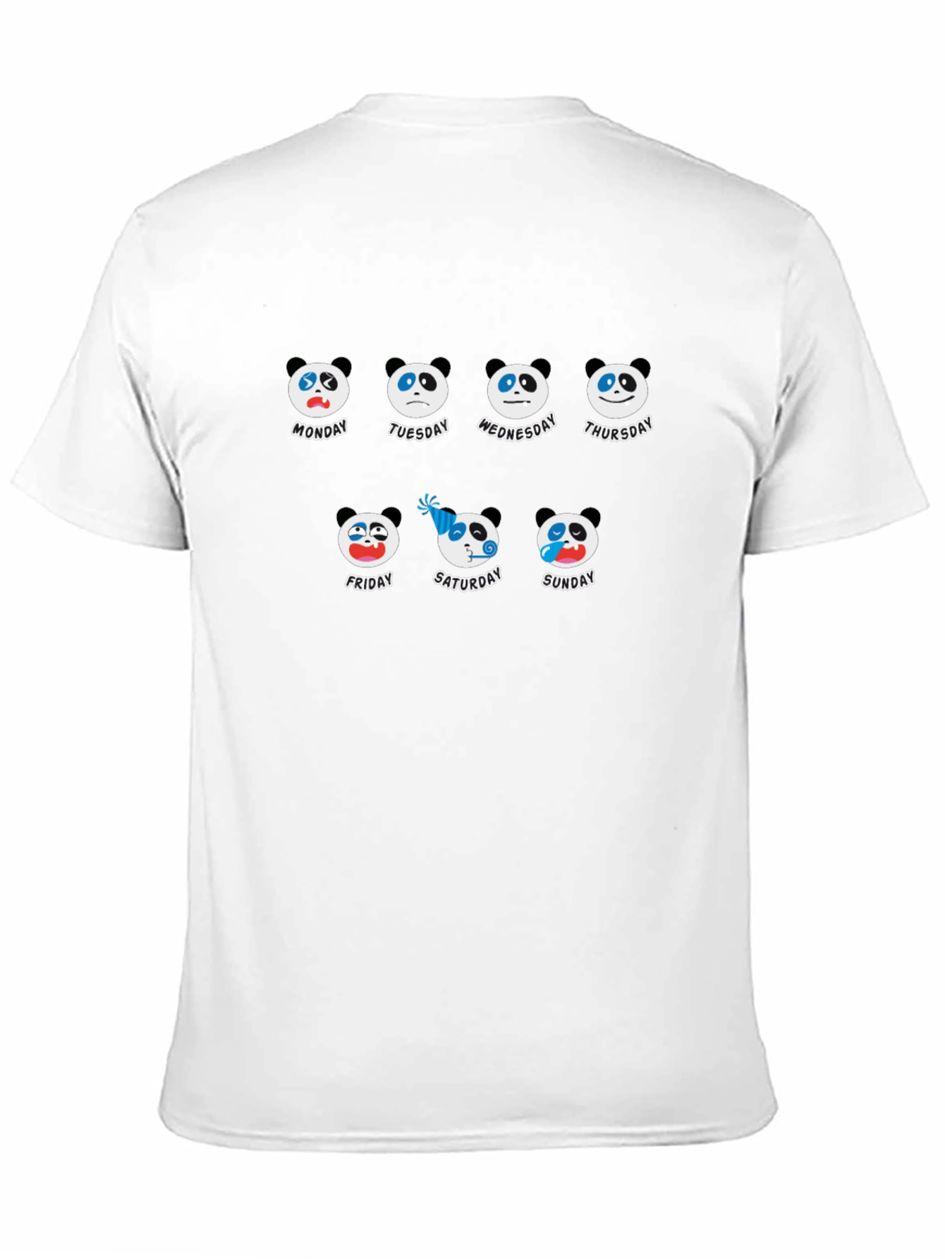 Mood Panda Days of the Week Black T-Shirt