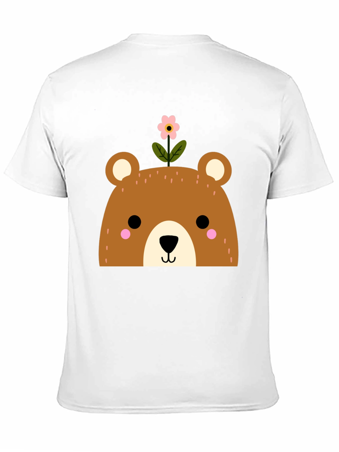 Cute Bear with Flower Graphic T-Shirt