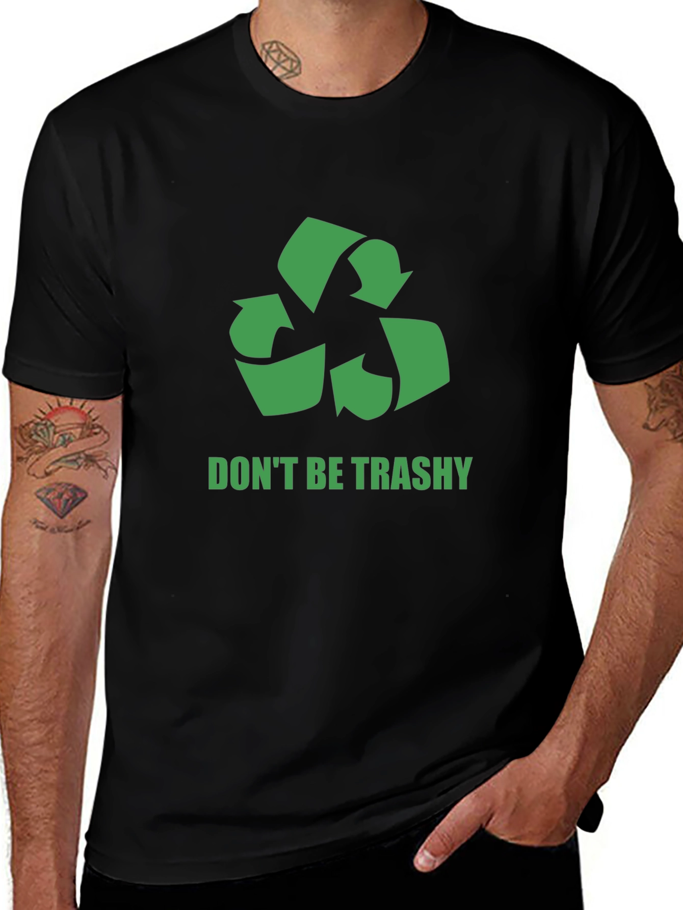 Eco-Friendly Dont Be Trashy Graphic Tee