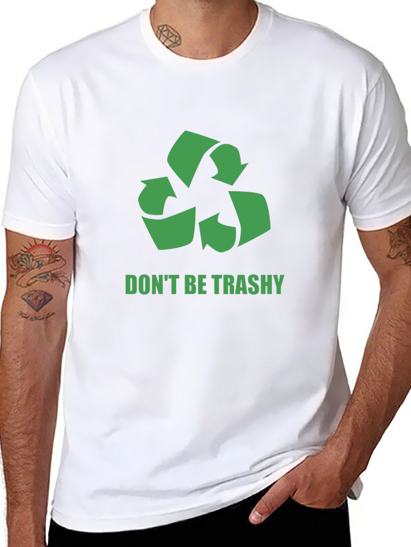 Eco-Friendly Dont Be Trashy Graphic Tee