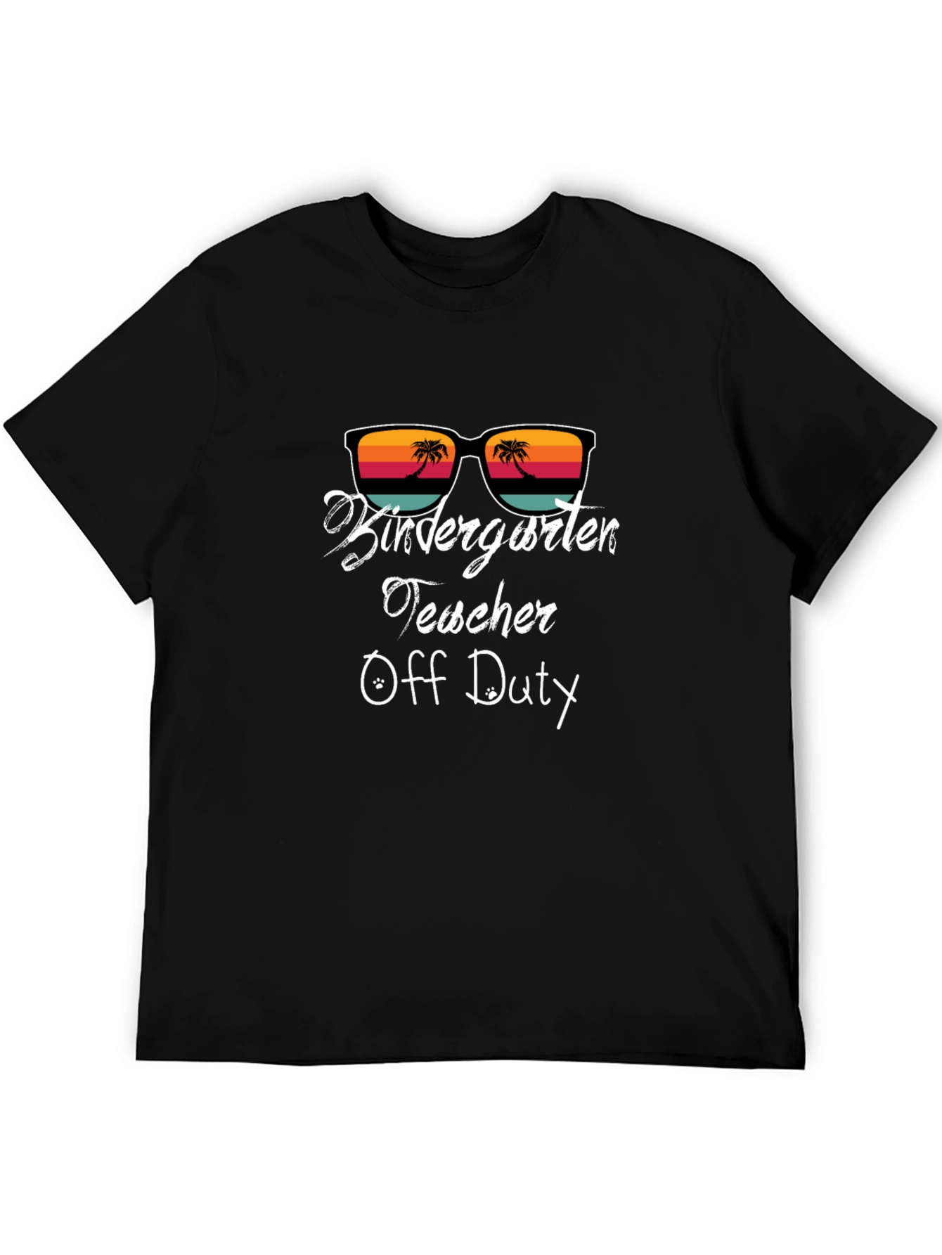 Kindergarten Teacher Off Duty Black T-Shirt