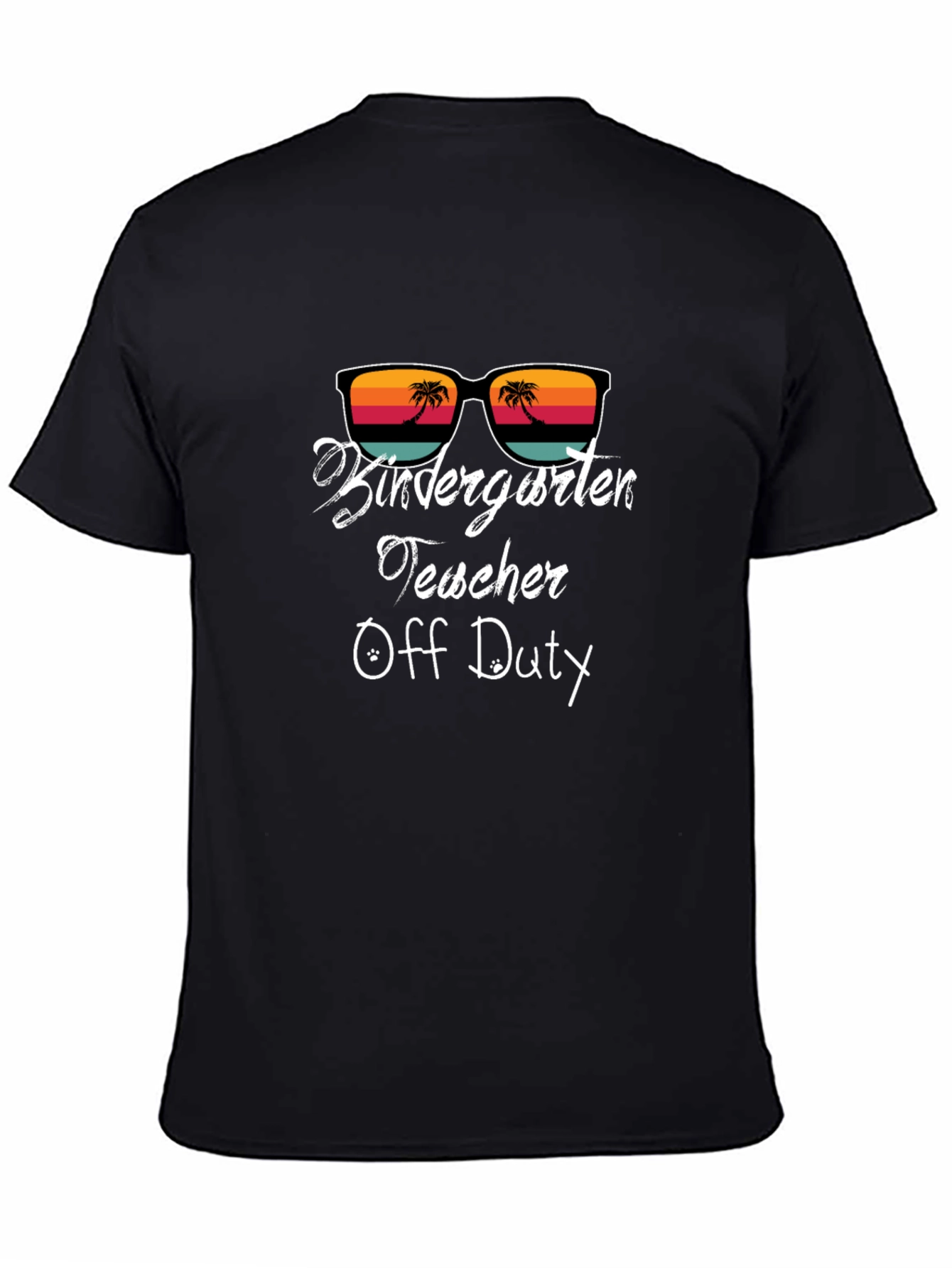 Kindergarten Teacher Off Duty Black T-Shirt
