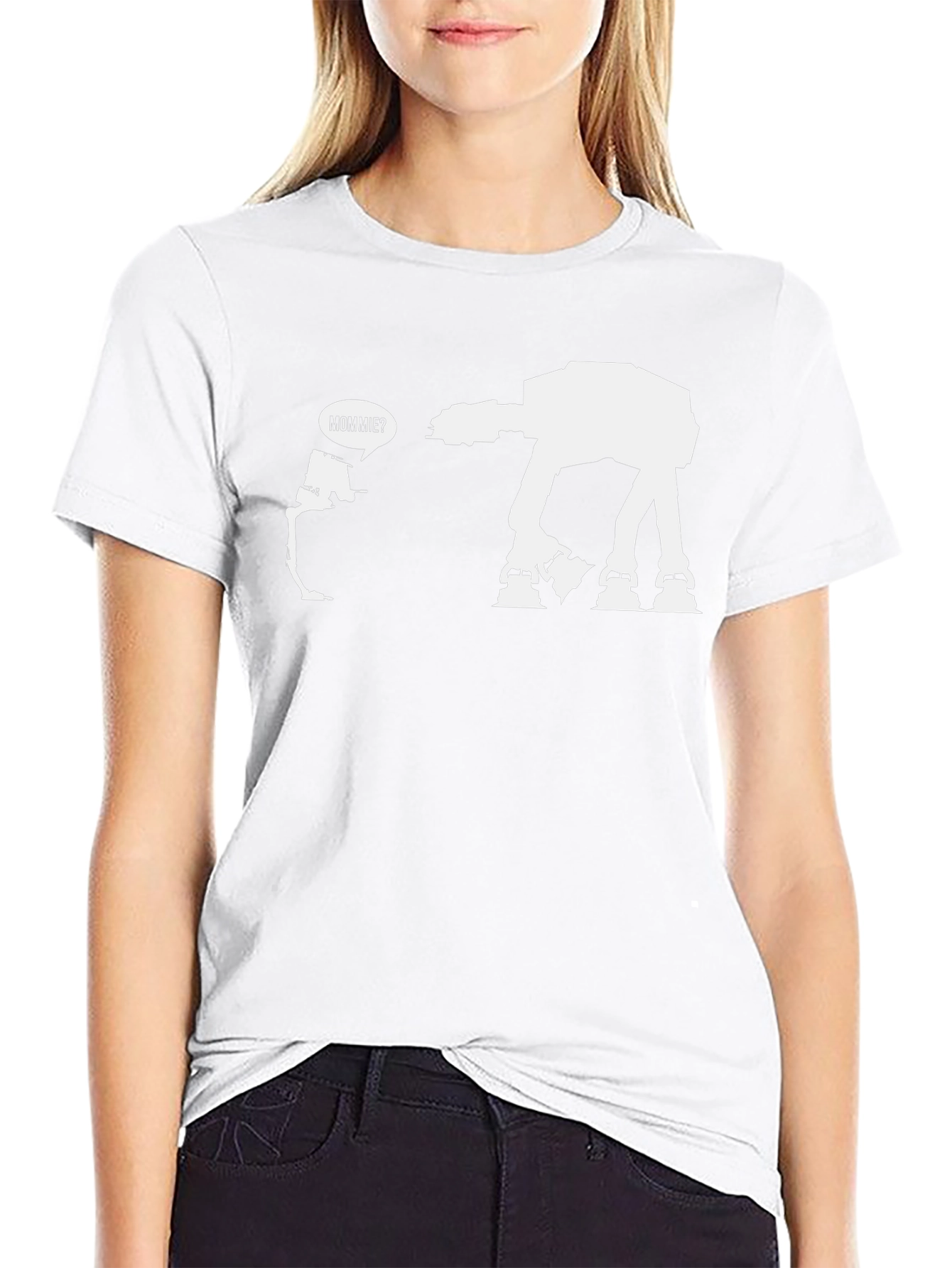 Star Wars AT-AT Mommie? Black T-Shirt