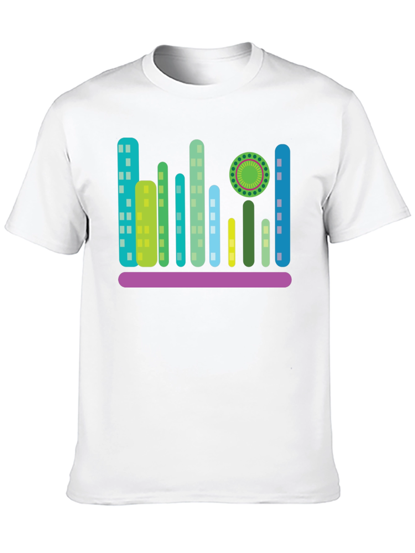 Modern Cityscape Graphic T-Shirt - Black