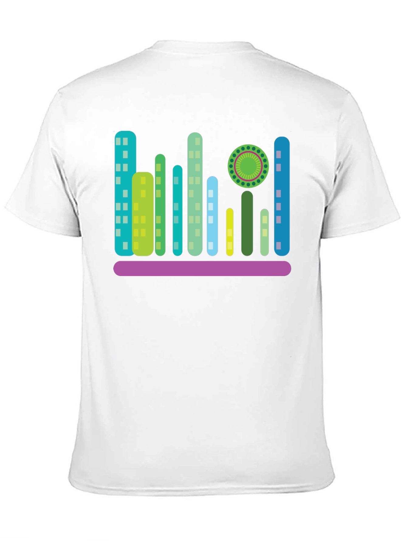 Modern Cityscape Graphic T-Shirt - Black