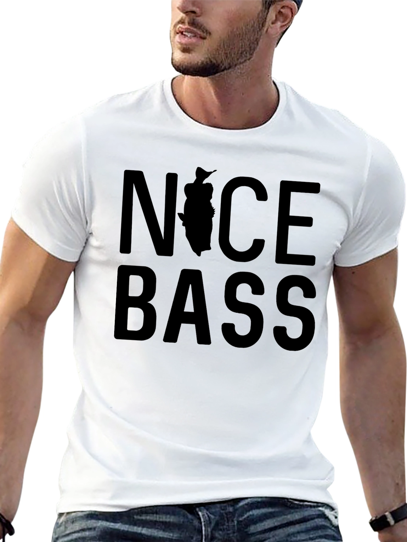 Nice Bass Fishing Graphic T-Shirt