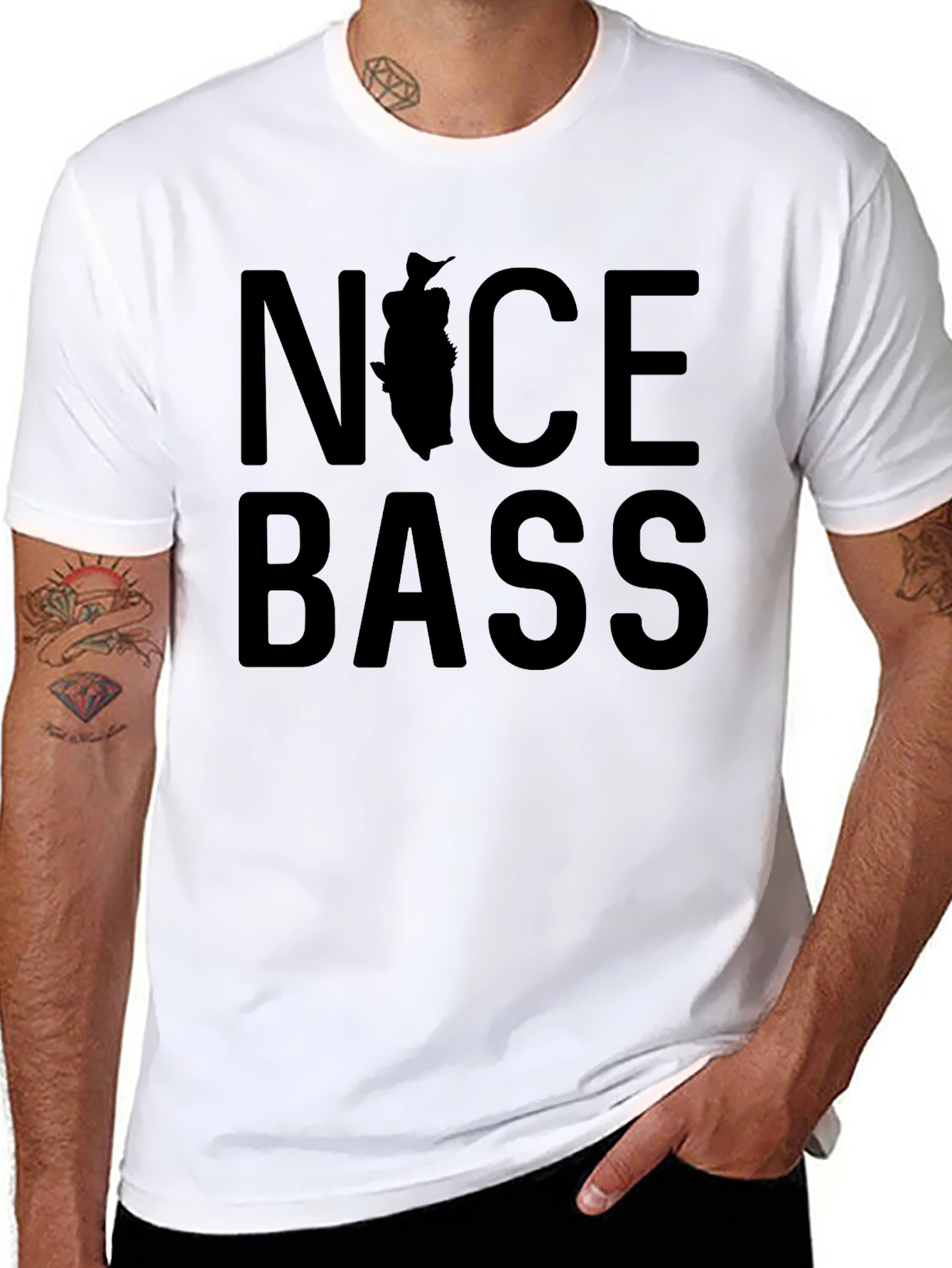 Nice Bass Fishing Graphic T-Shirt