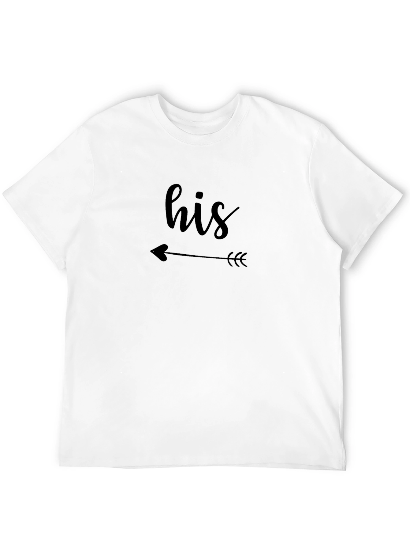 His Arrow Graphic Tee - Black Casual T-Shirt