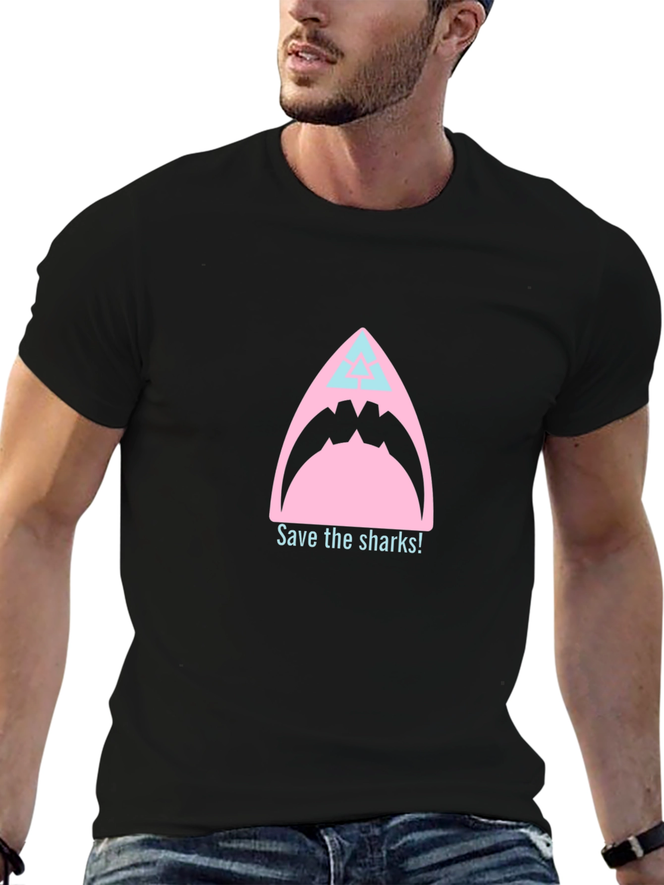 Save the Sharks Graphic Tee - Stylish Conservation