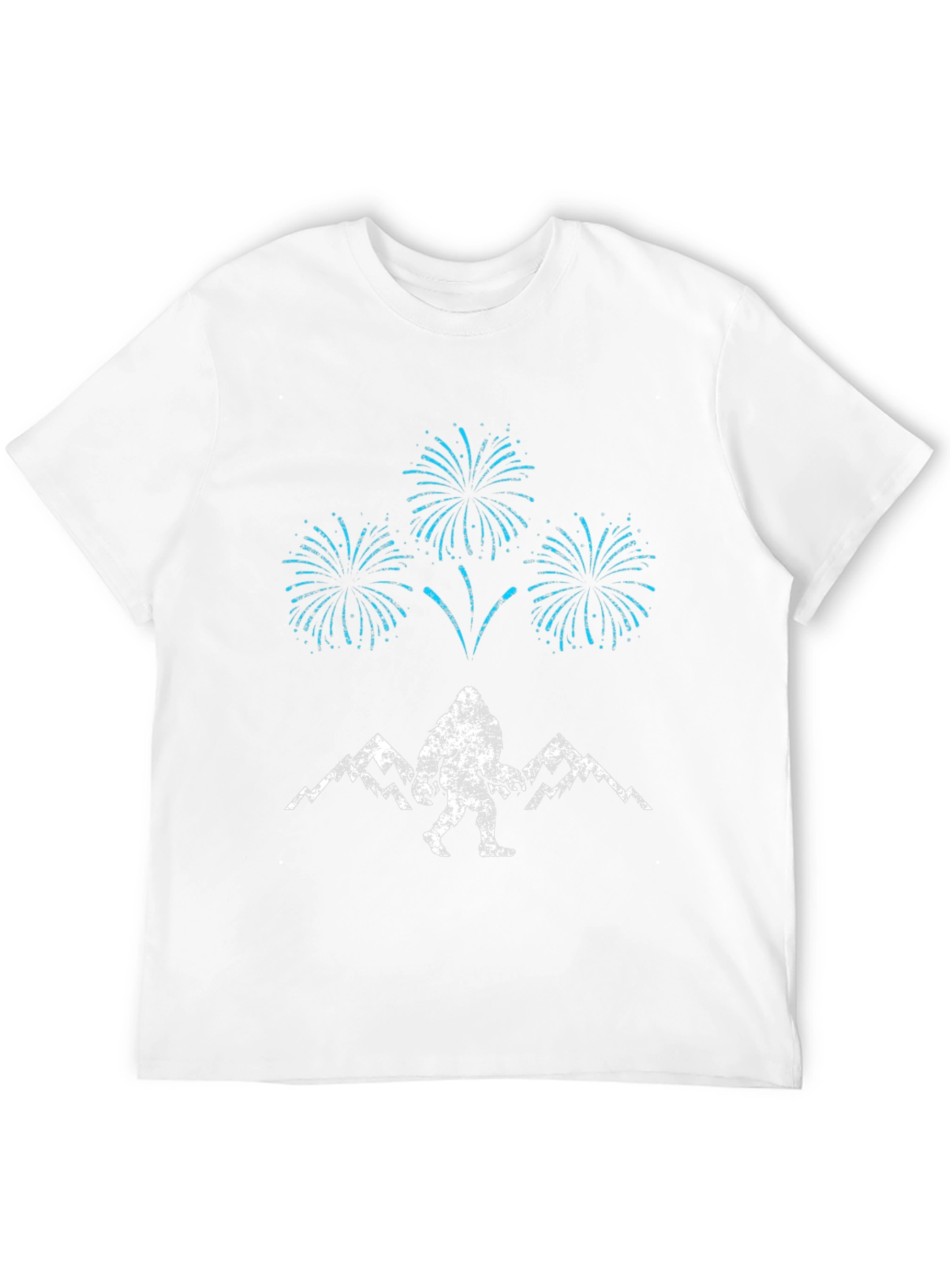 Bigfoot Fireworks Graphic Tee - Black Cotton Blend