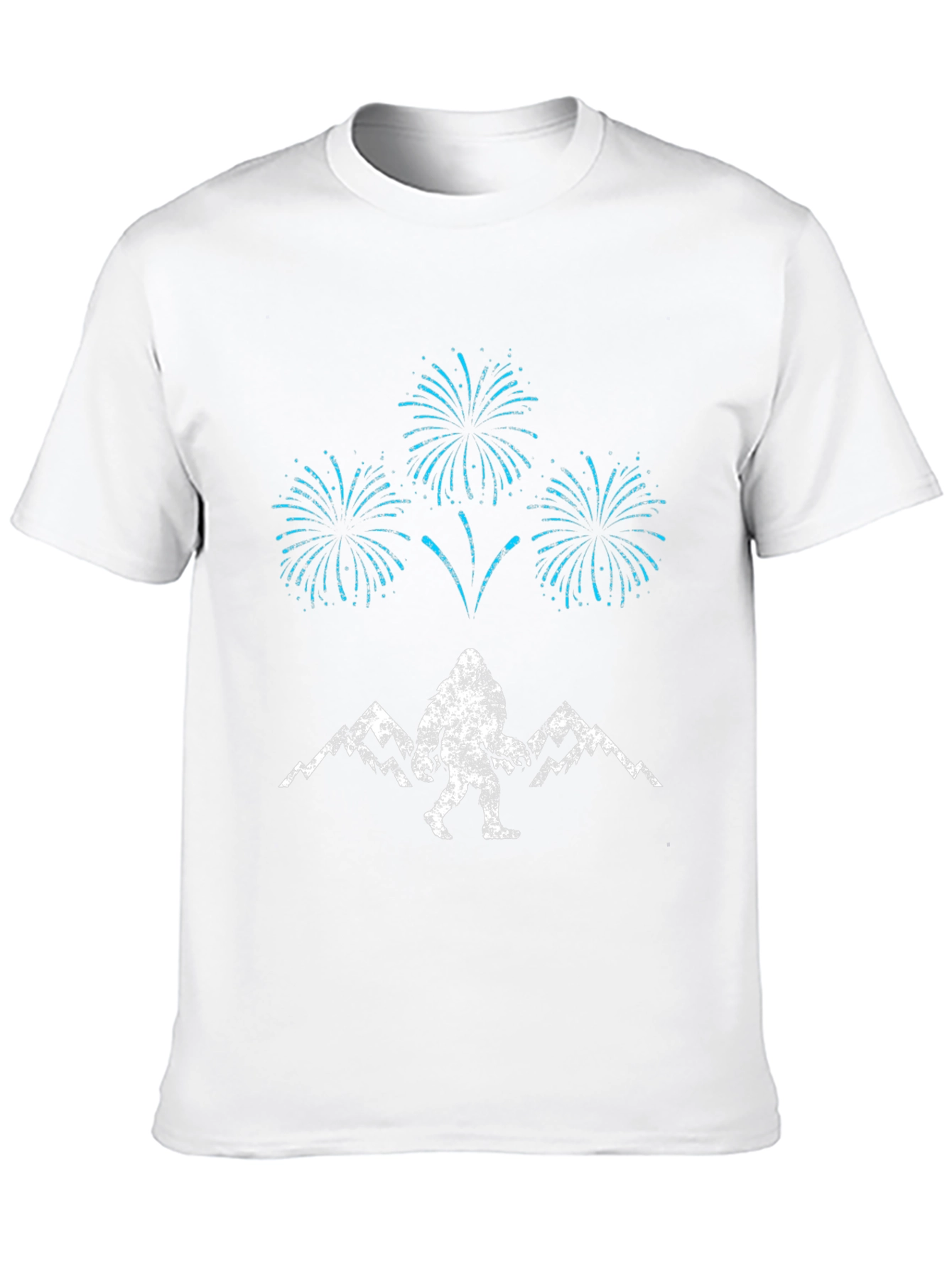 Bigfoot Fireworks Graphic Tee - Black Cotton Blend