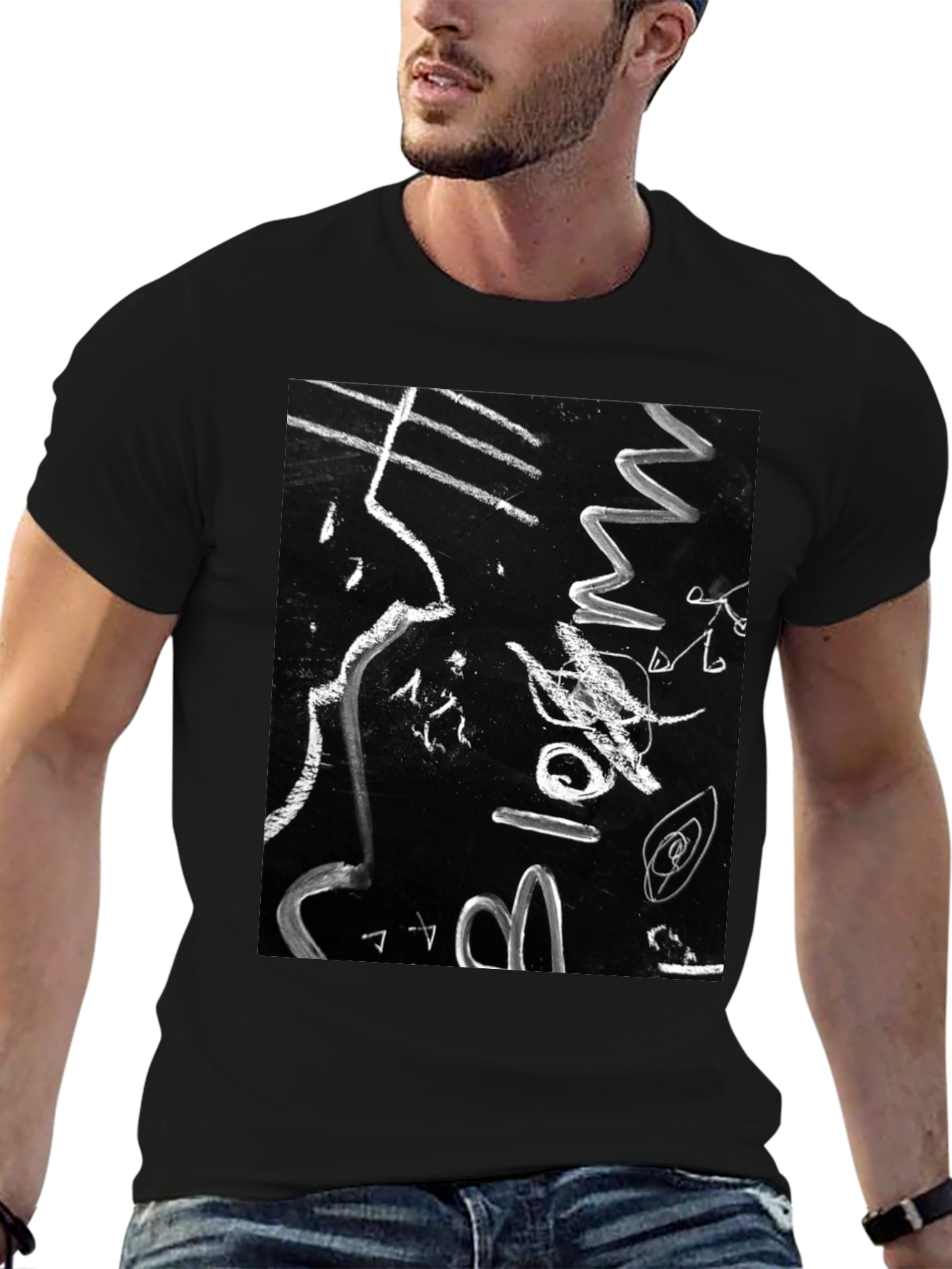 Abstract Art Black T-Shirt - Unique Design