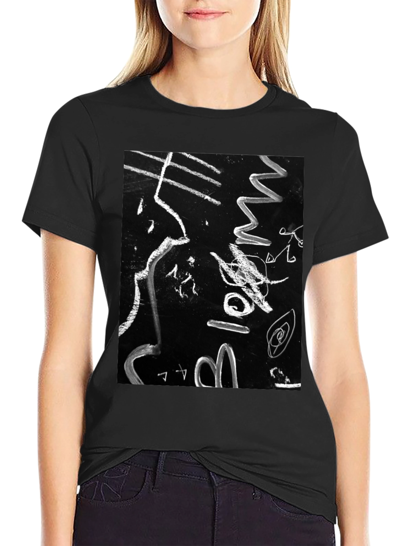 Abstract Art Black T-Shirt - Unique Design
