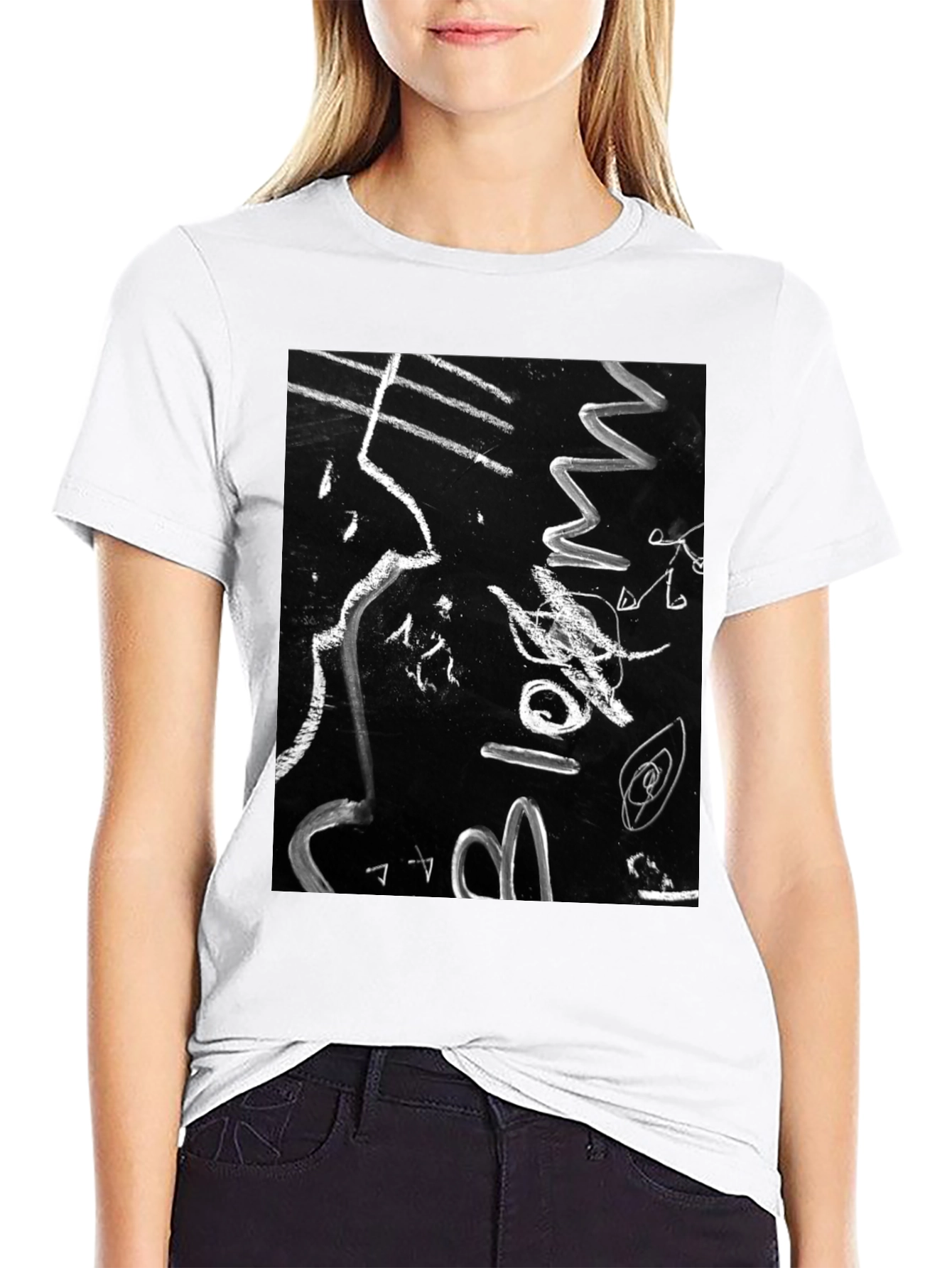 Abstract Art Black T-Shirt - Unique Design