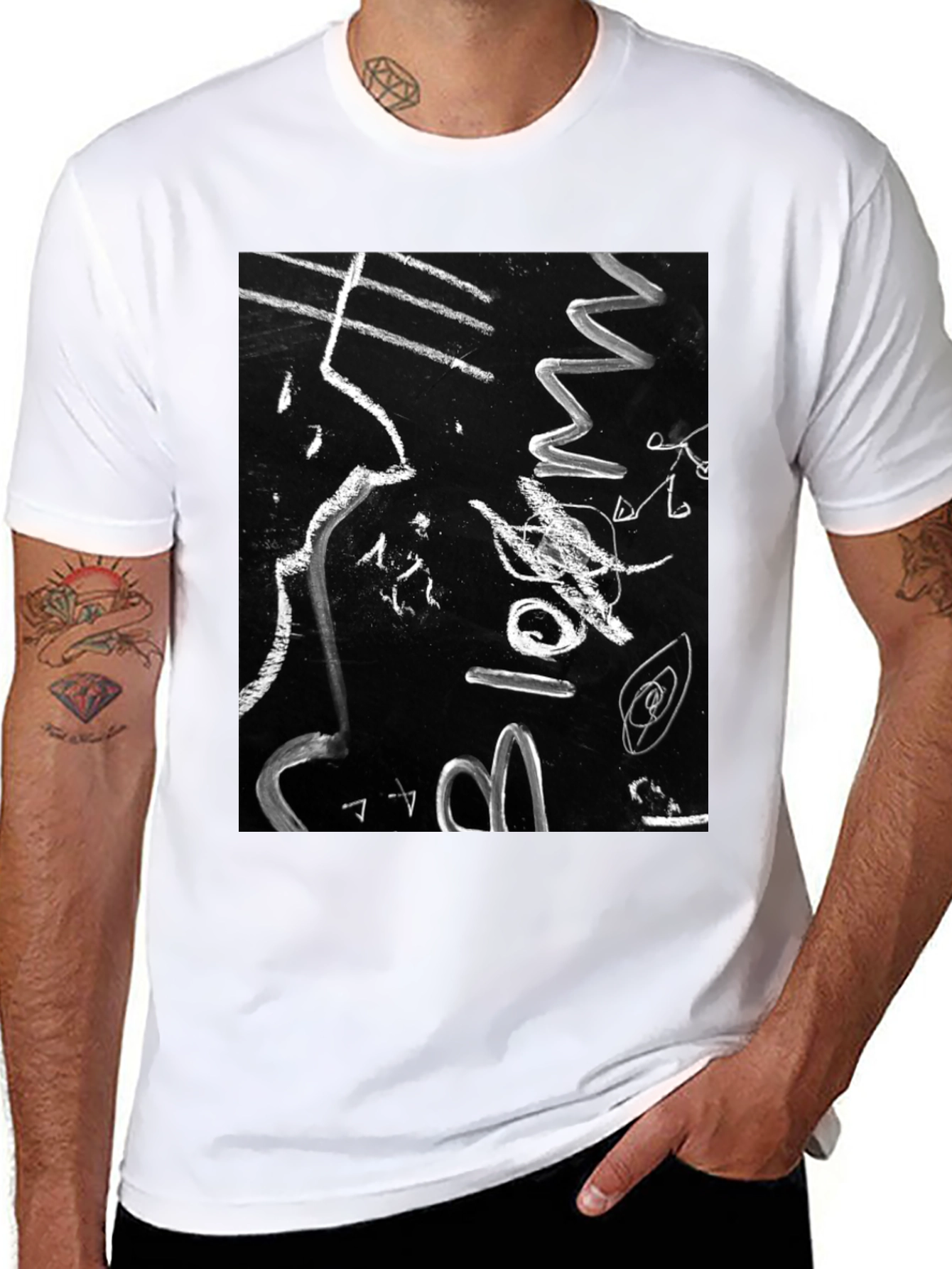 Abstract Art Black T-Shirt - Unique Design