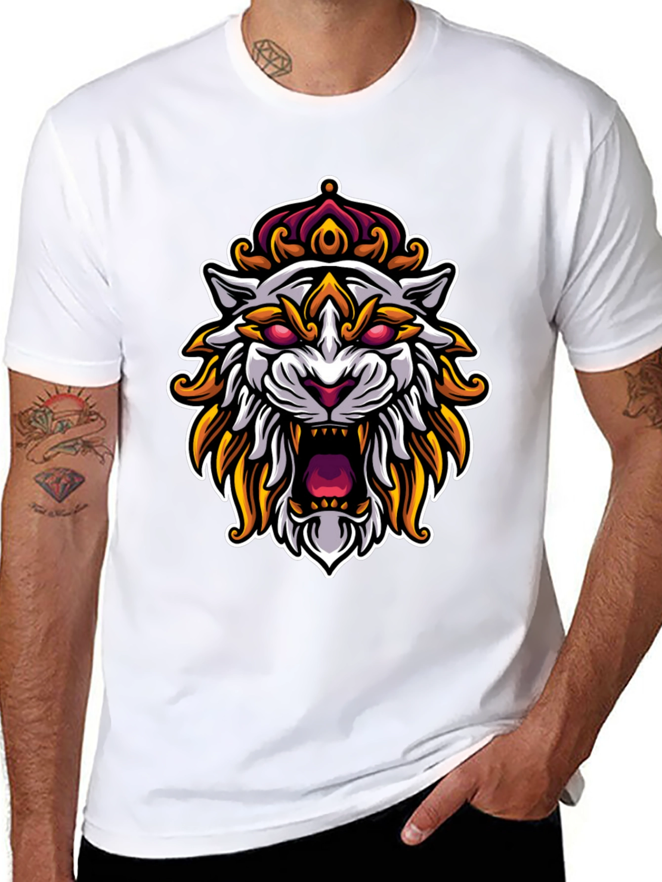 King Tiger Graphic T-Shirt - Black