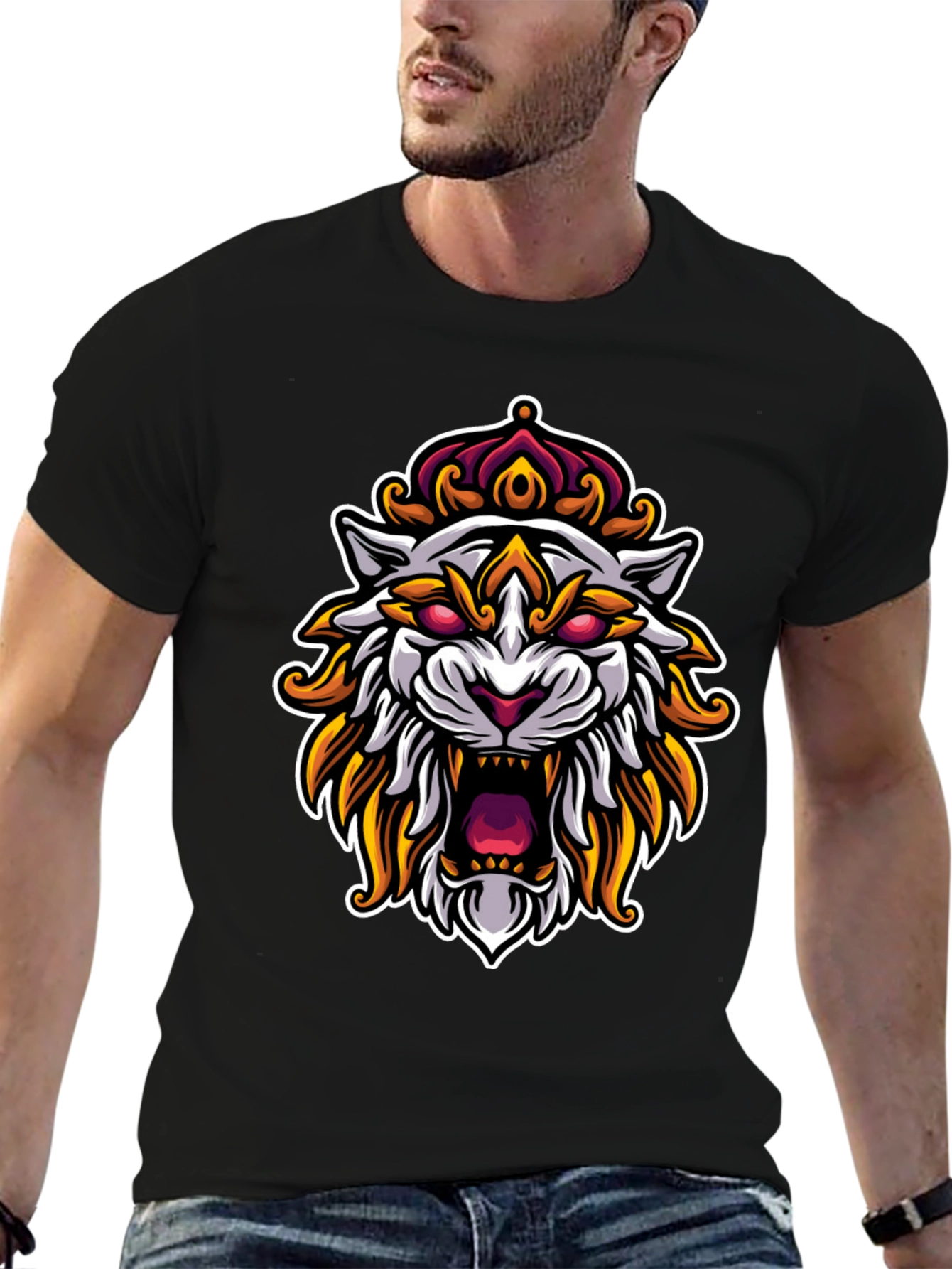 King Tiger Graphic T-Shirt - Black