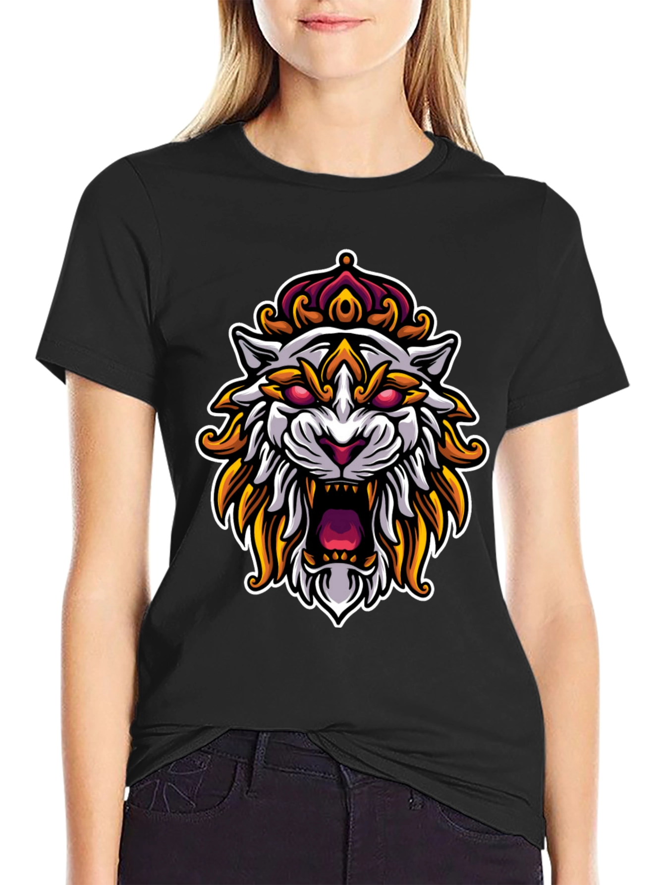 King Tiger Graphic T-Shirt - Black