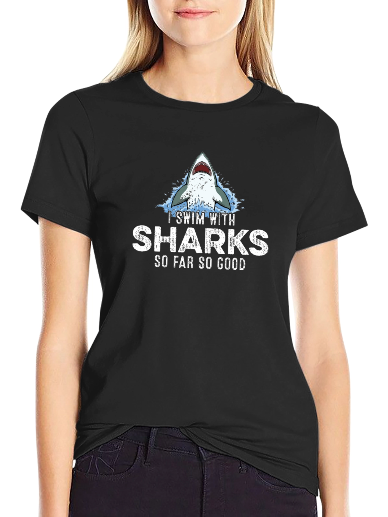 I Swim with Sharks Graphic T-Shirt
