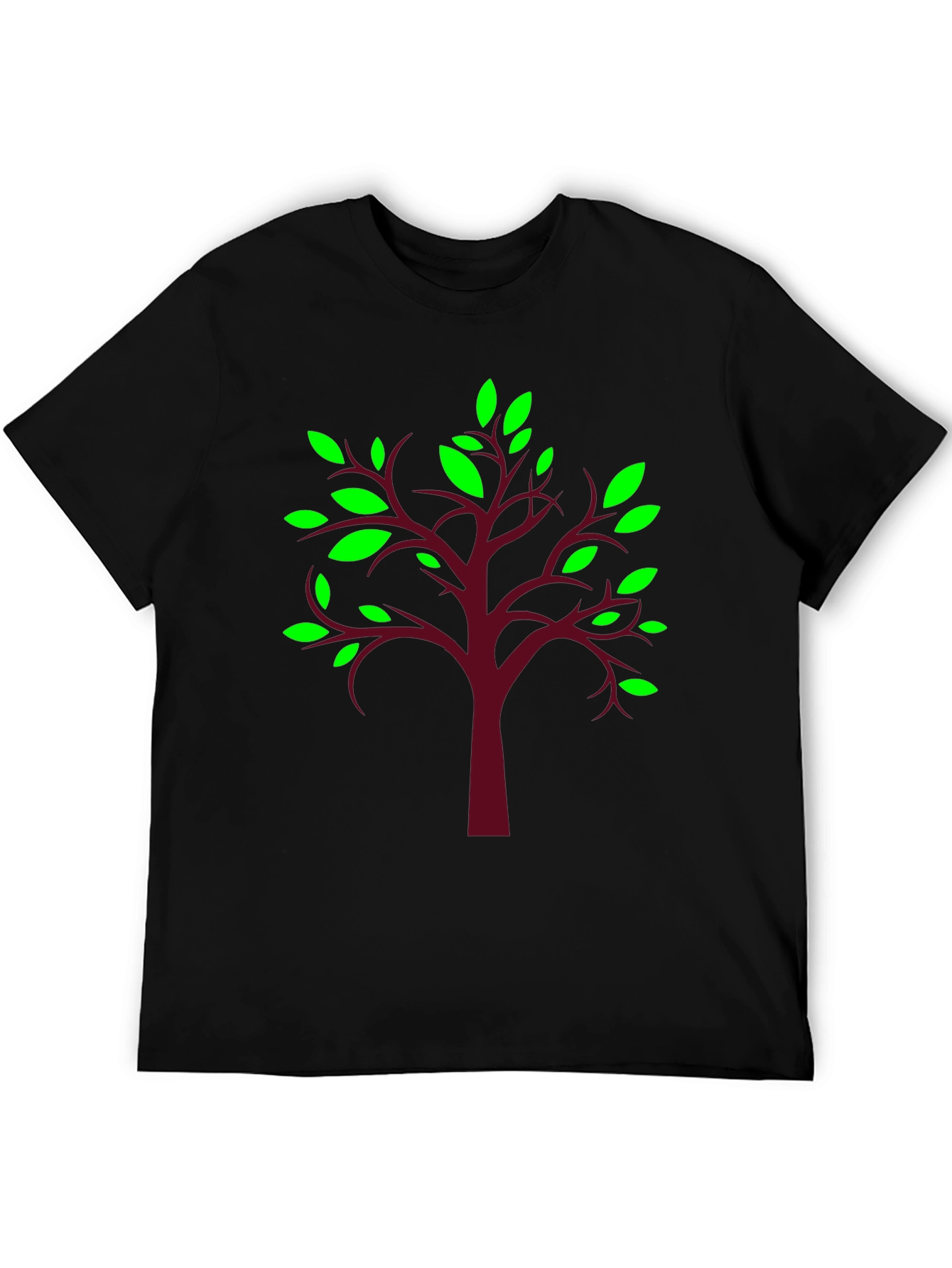 Nature Tree Graphic Tee - Stylish Mens Black T-Shirt