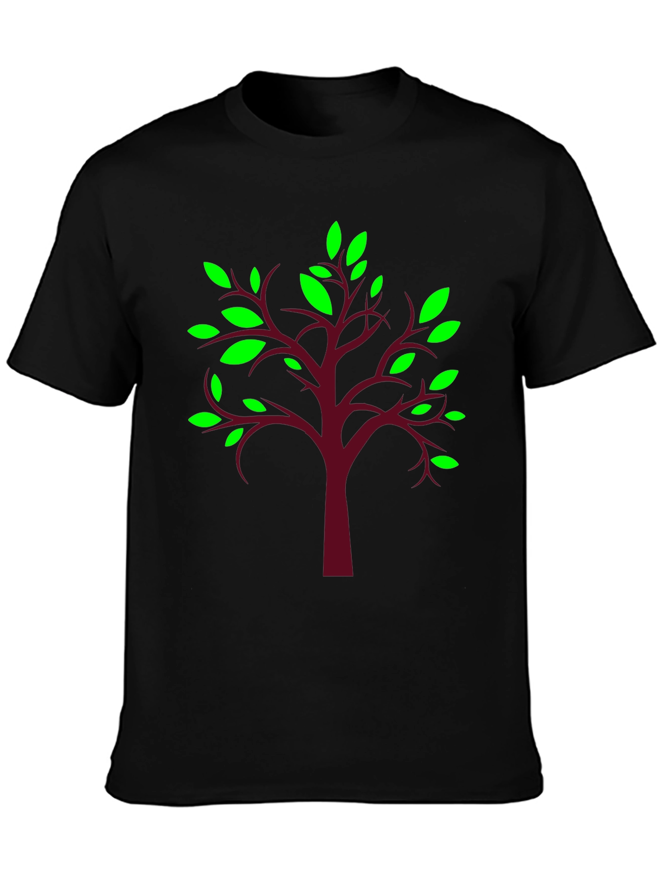 Nature Tree Graphic Tee - Stylish Mens Black T-Shirt