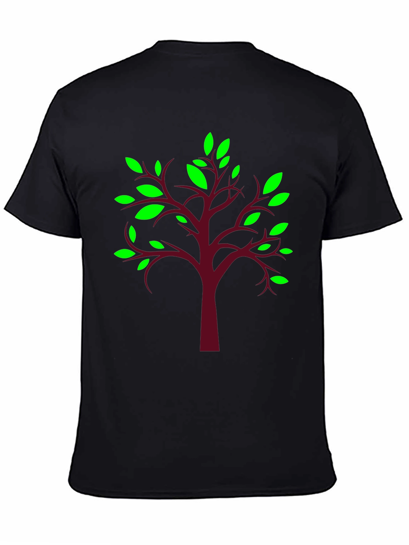 Nature Tree Graphic Tee - Stylish Mens Black T-Shirt