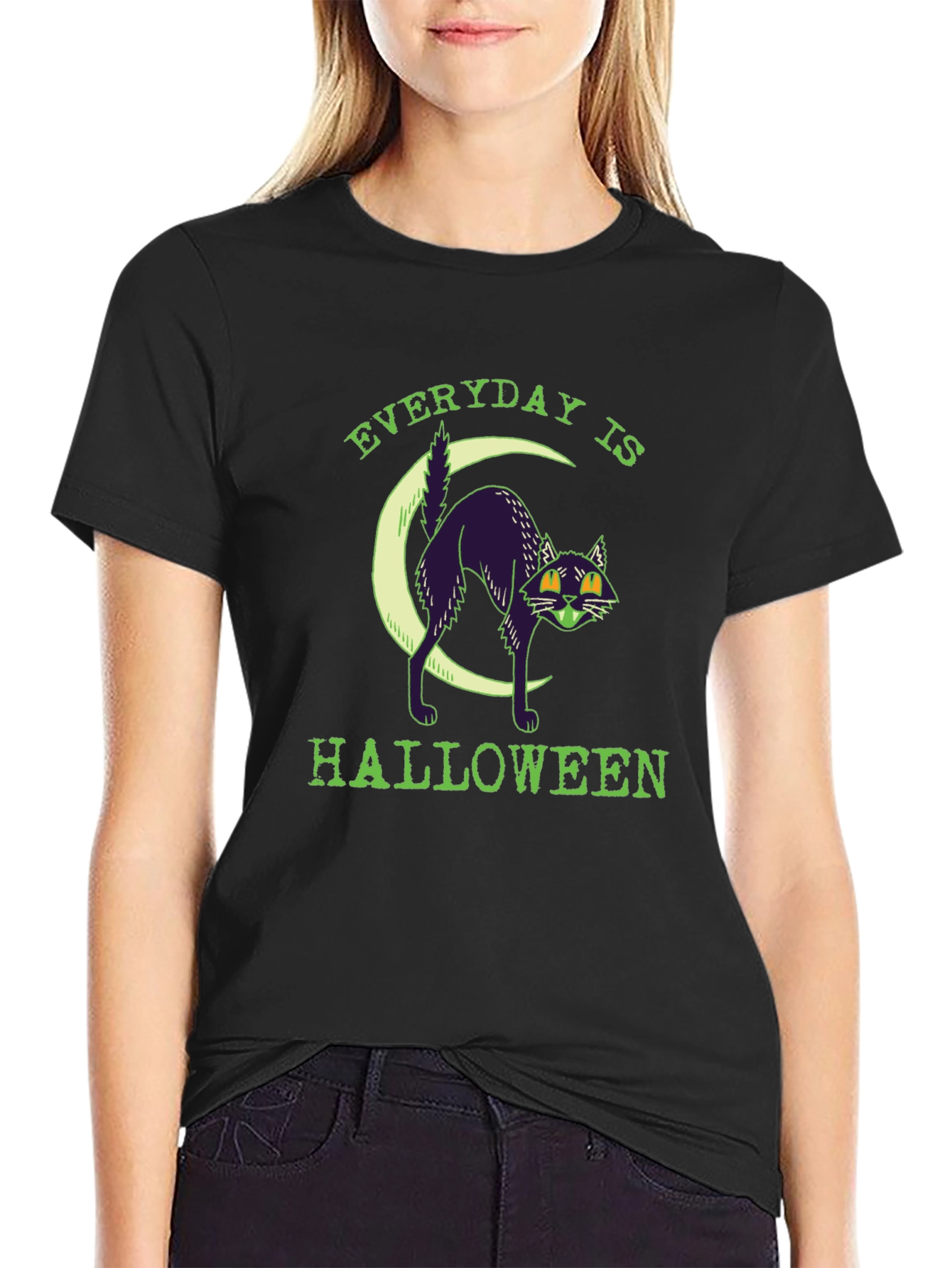 Everyday is Halloween Black Cat T-Shirt