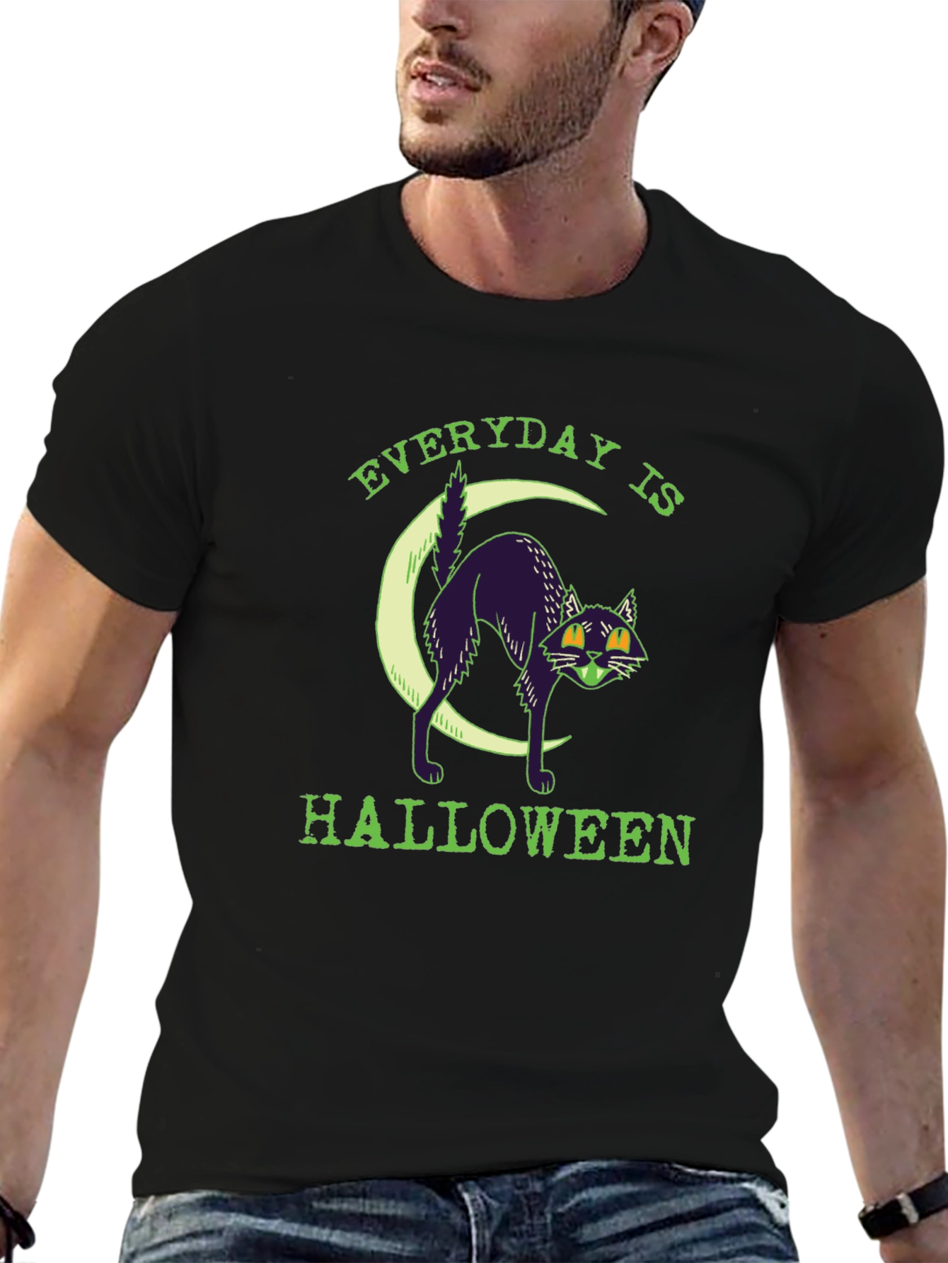 Everyday is Halloween Black Cat T-Shirt